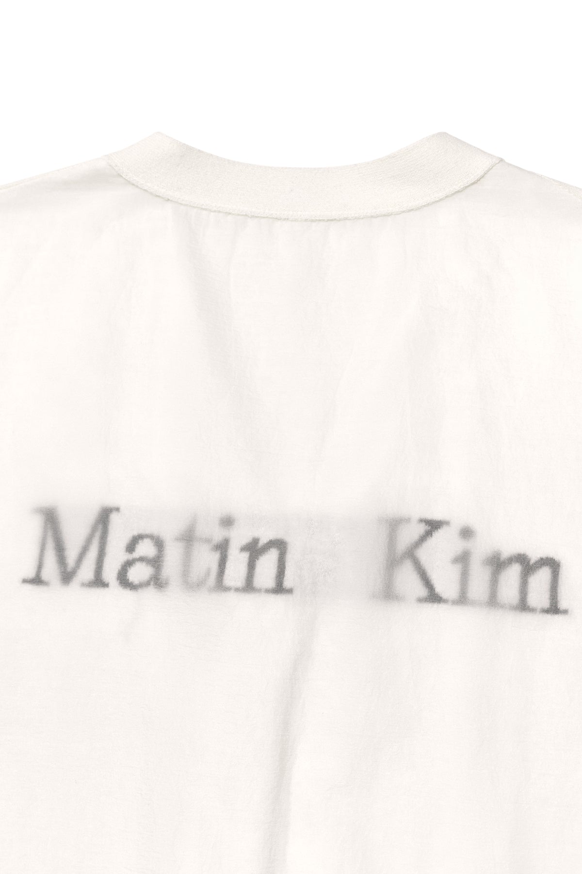 Matin Kim - Back Logo See Through Cardigan (Ivory) product image 4 | TRAB K-Fashion Australia