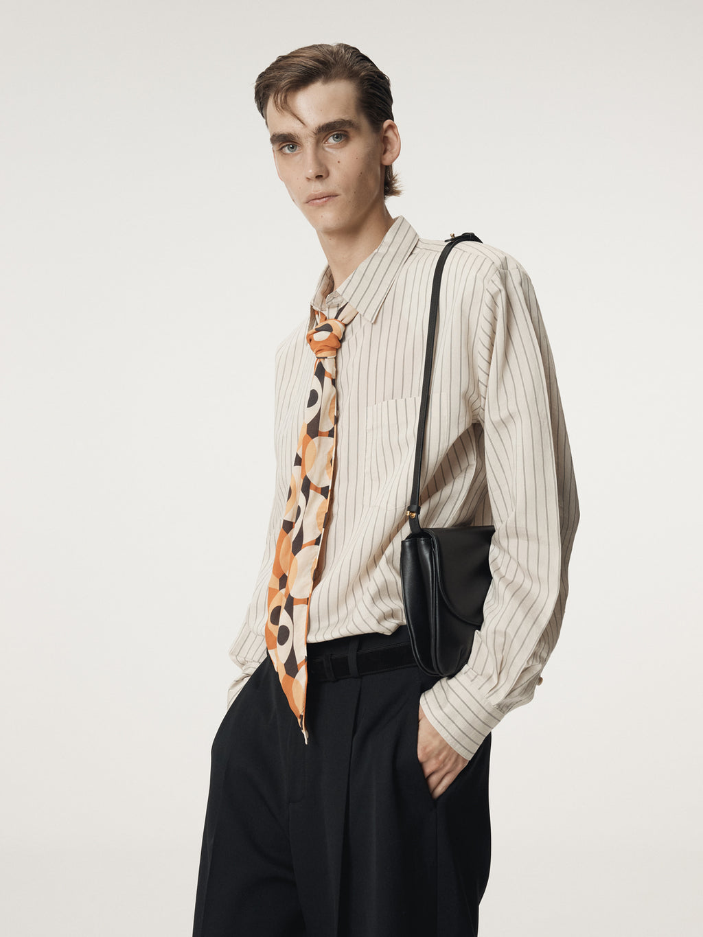 Recto - Lea Stripe Shirt (Pale Beige) product image 6 | TRAB K-Fashion Australia