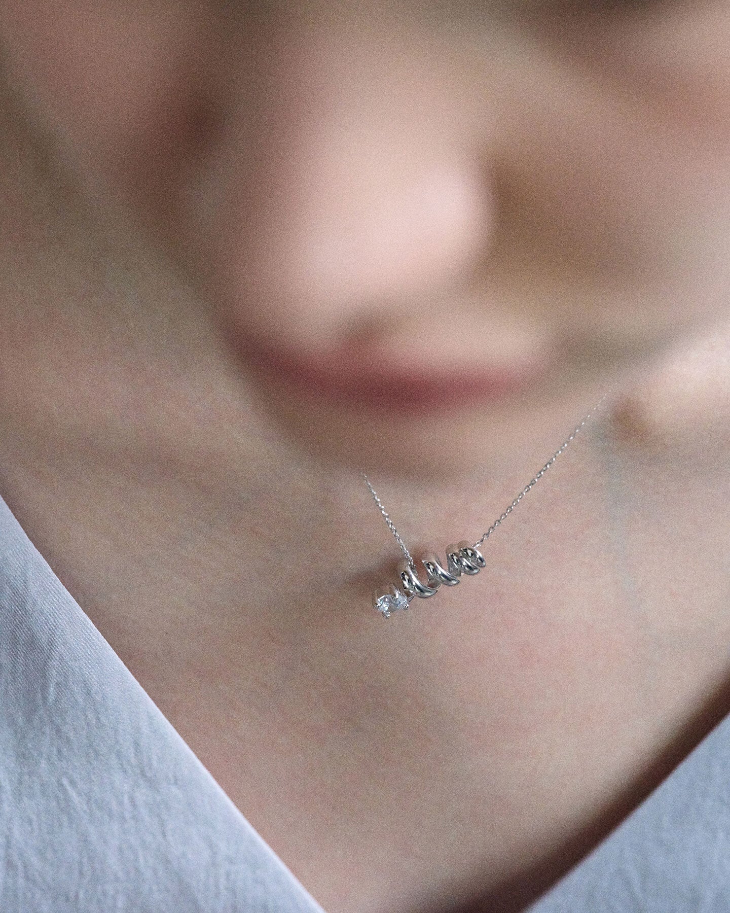 Numbering - Unbalanced Coil Pendant Necklace #8700 product image 4 | TRAB K-Fashion Australia