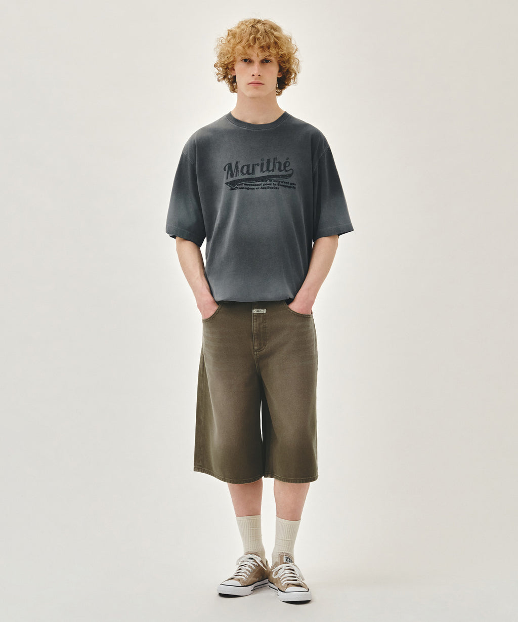 Marithe & Francois Girbaud - Bermuda Denim Pants (Brown) product image 3 | TRAB K-Fashion Australia
