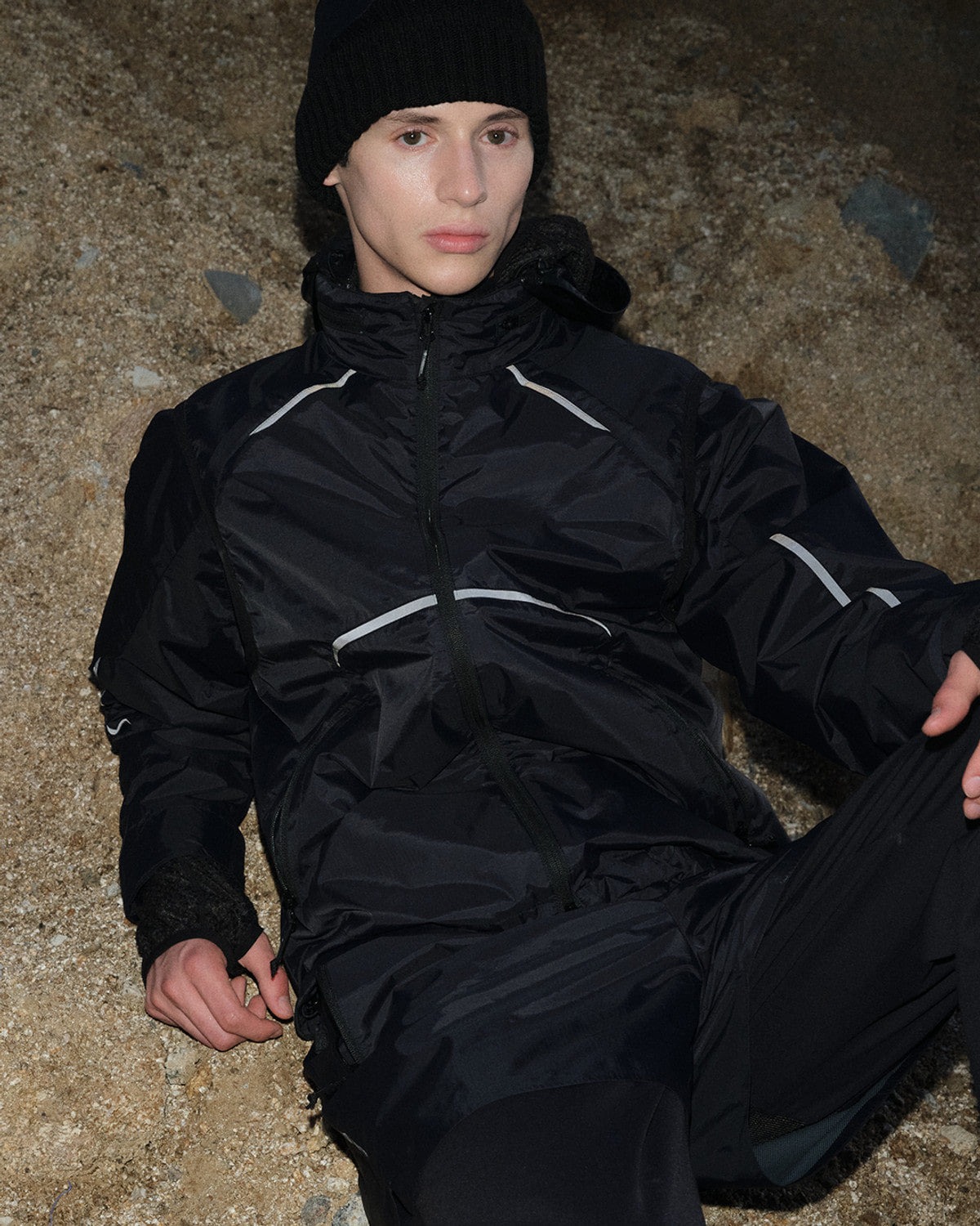 Eastlogue - Mixed Pocket Beanie (Black) product image 5 | TRAB K-Fashion Australia