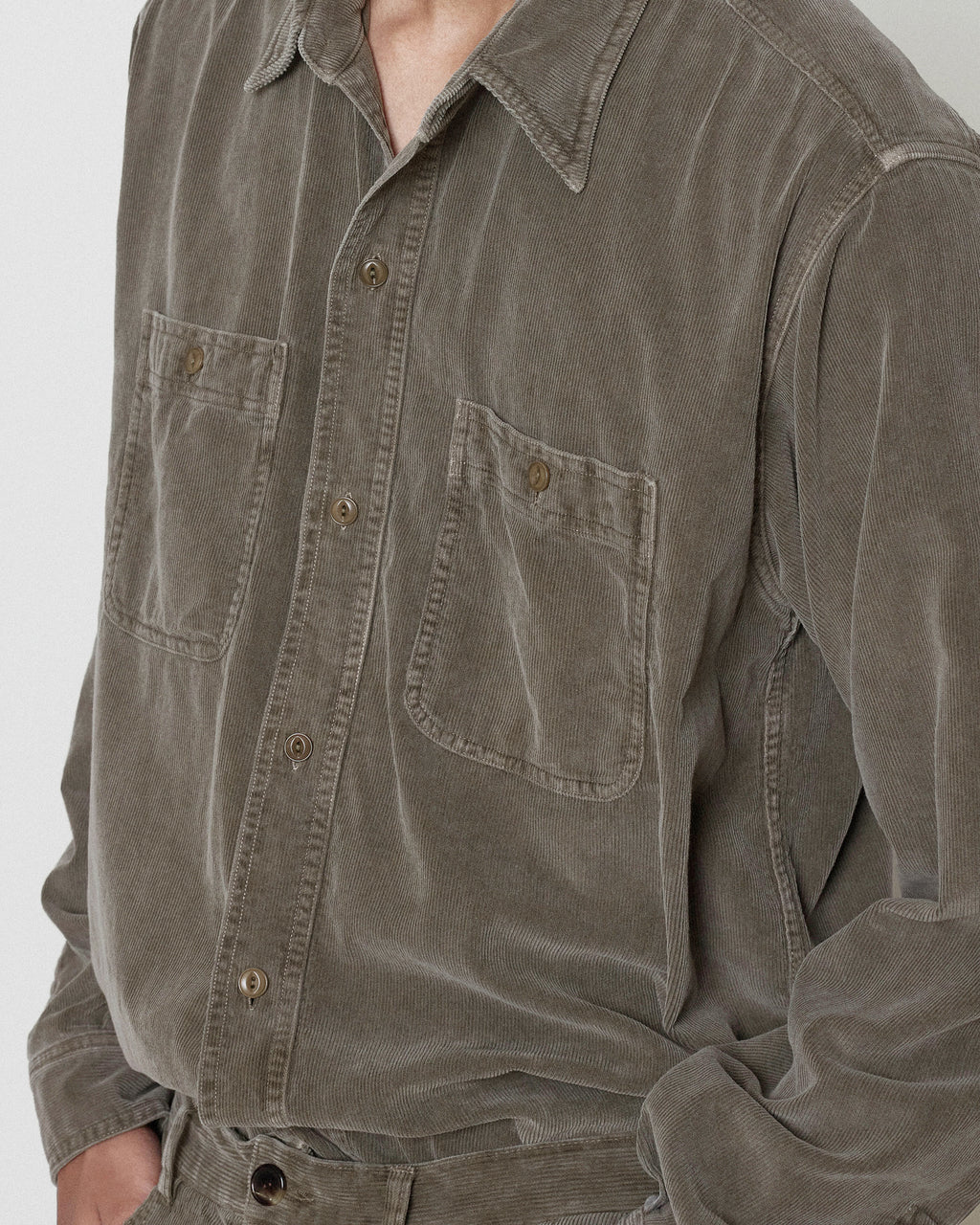 Brownyard - Garment Dyed Corduroy Shirt (Mocha) product image 5 | TRAB K-Fashion Australia