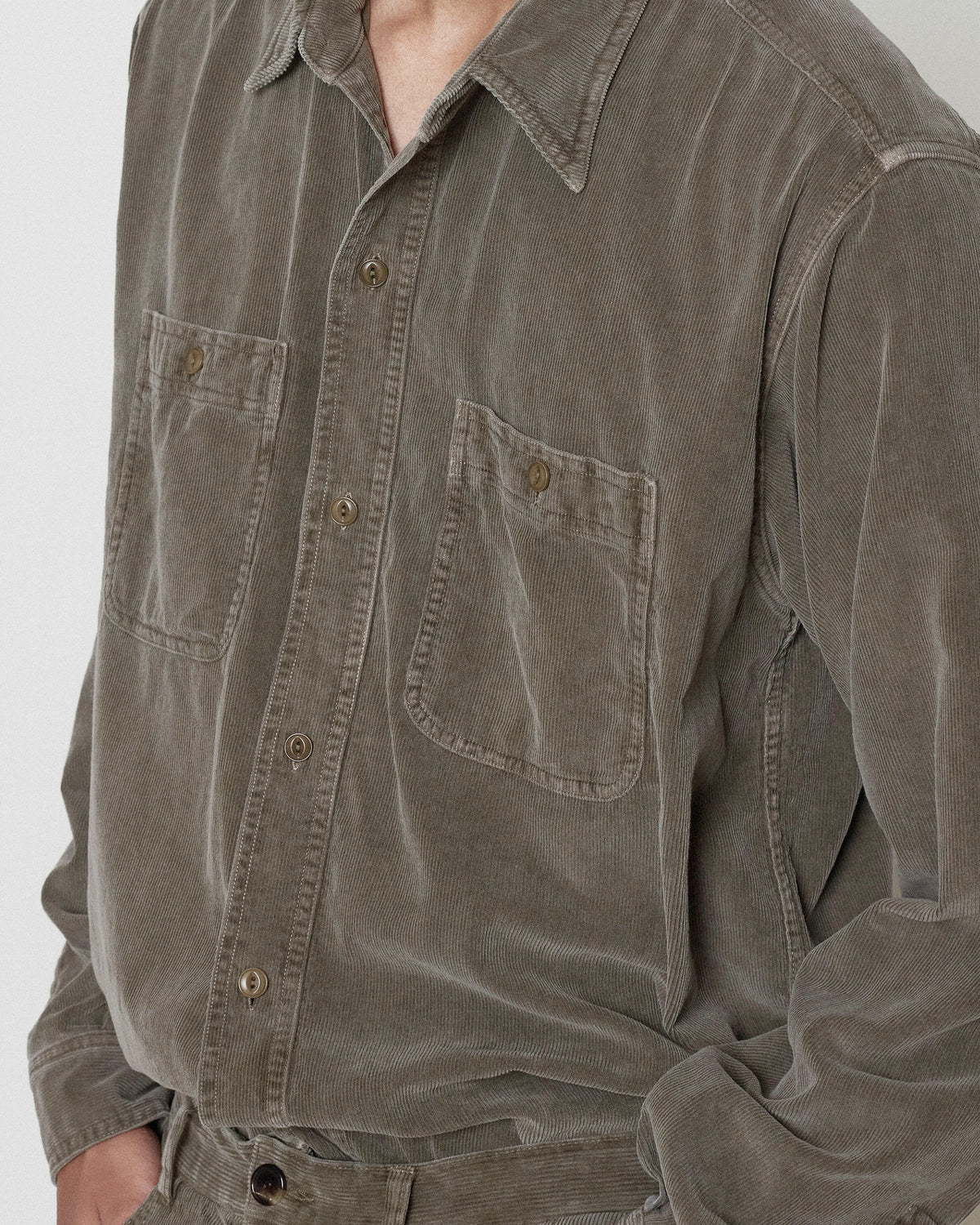 Brownyard - Garment Dyed Corduroy Shirt (Mocha) product image 5 | TRAB K-Fashion Australia