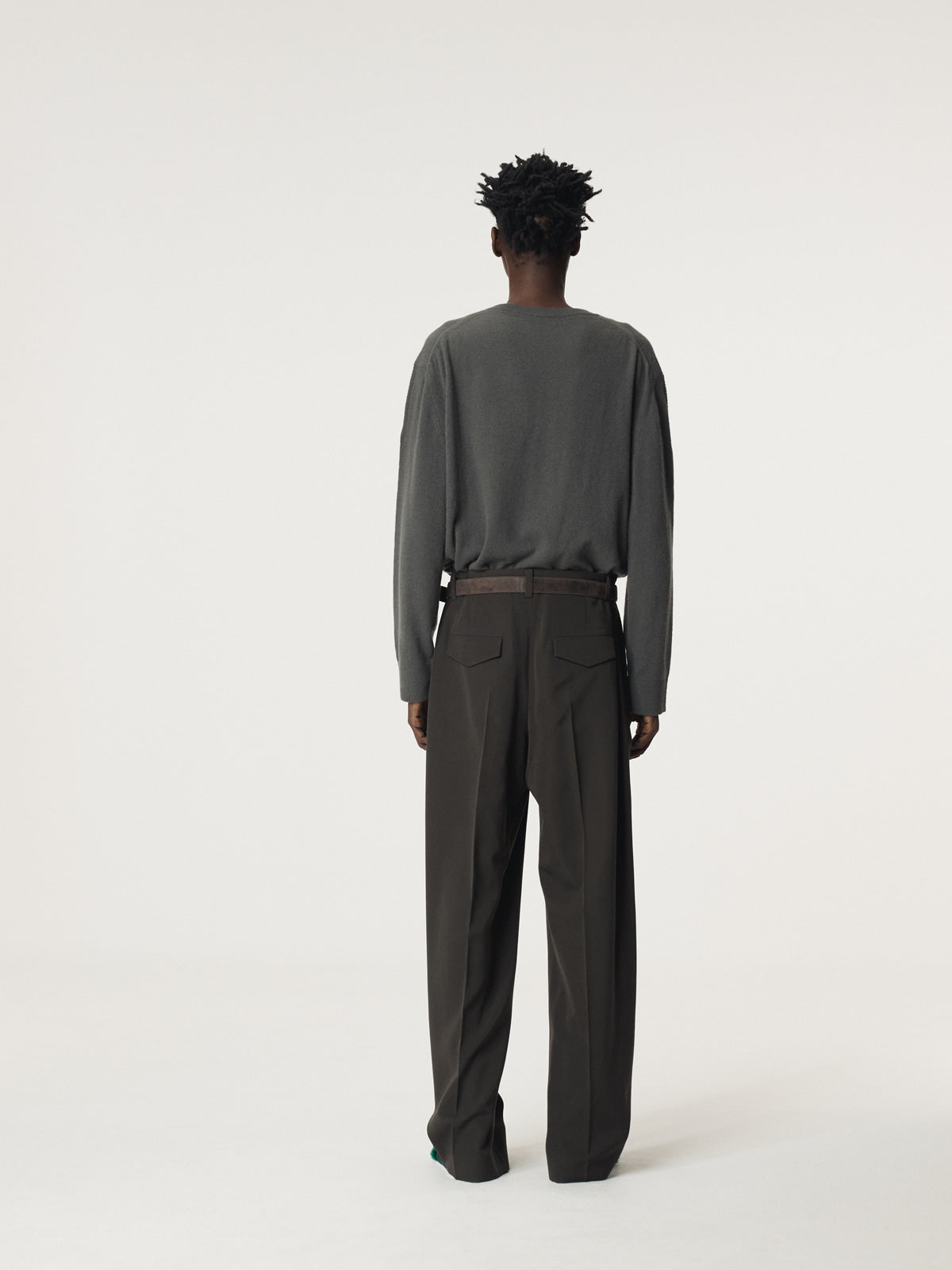 Recto - Styrene Tuck Suit Pants (Charcoal Grey) product image 4 | TRAB K-Fashion Australia