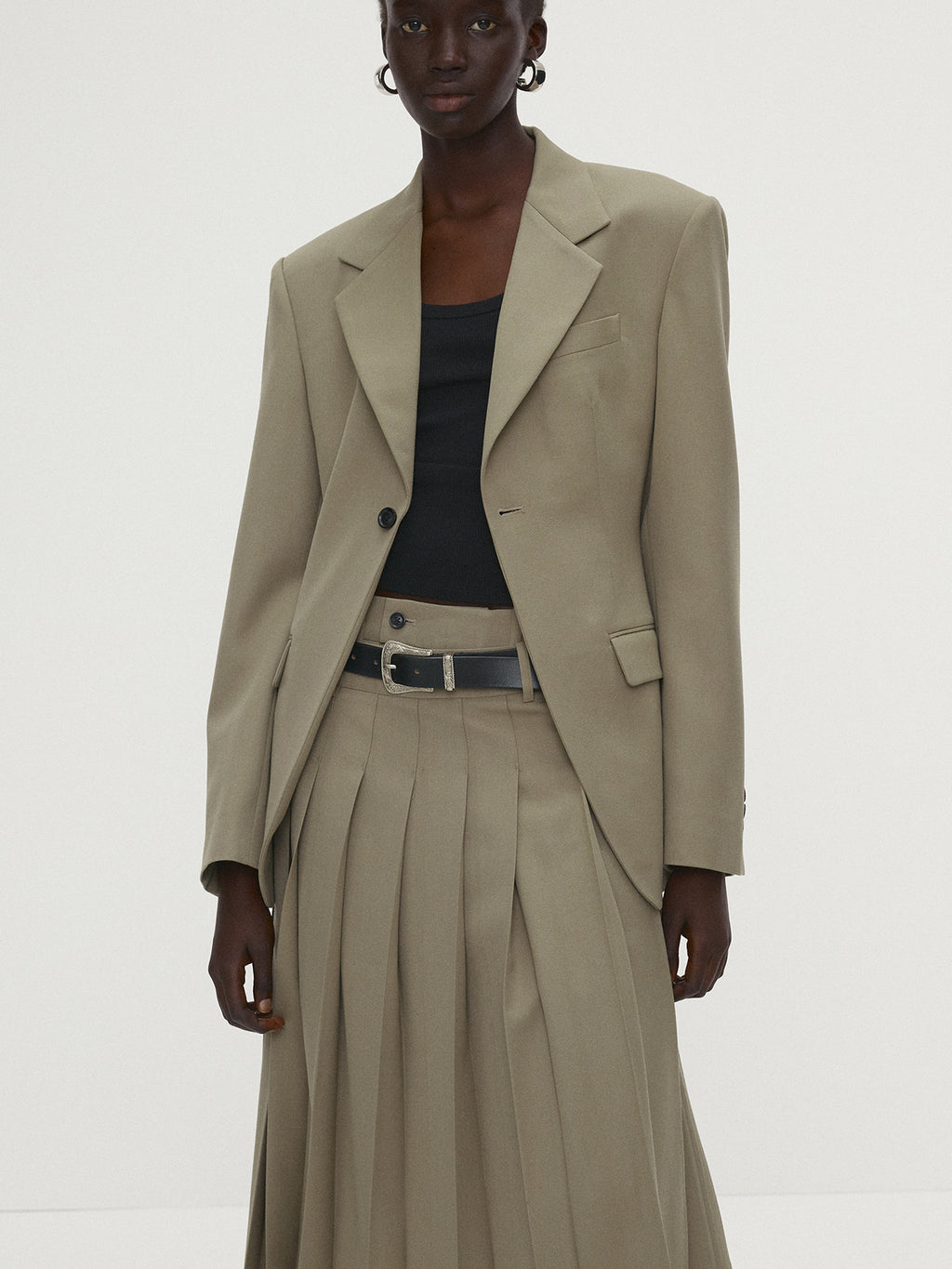 Tonywack - Wool Twill Single-Breasted Blazer (Khaki) product image 4 | TRAB K-Fashion Australia