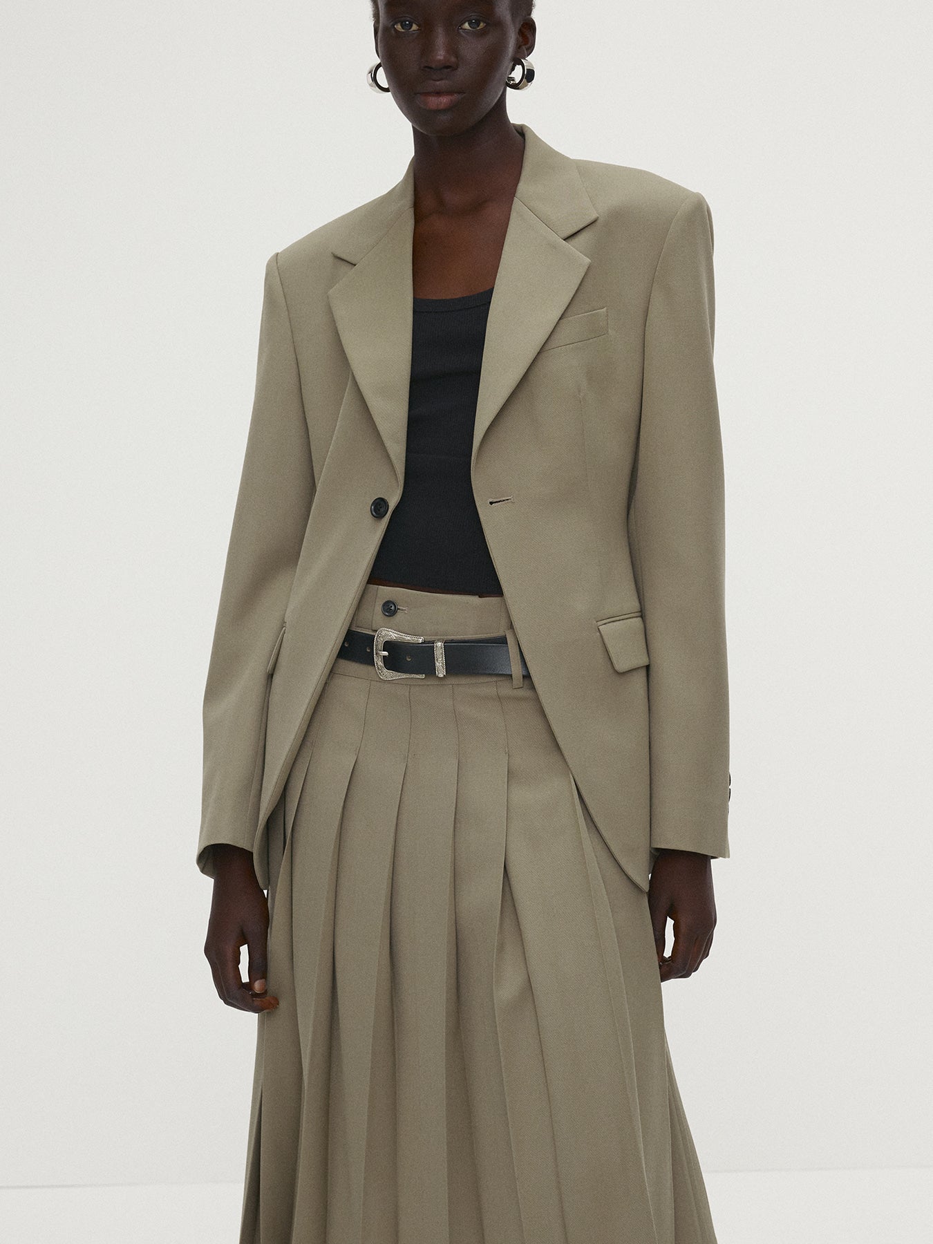 Tonywack - Wool Twill Single-Breasted Blazer (Khaki) product image 4 | TRAB K-Fashion Australia