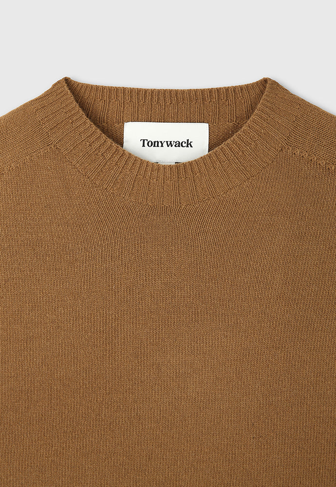 Tonywack - Cashmere Whole Garment Saddle Neck Sweater (Camel) product image 9 | TRAB K-Fashion Australia