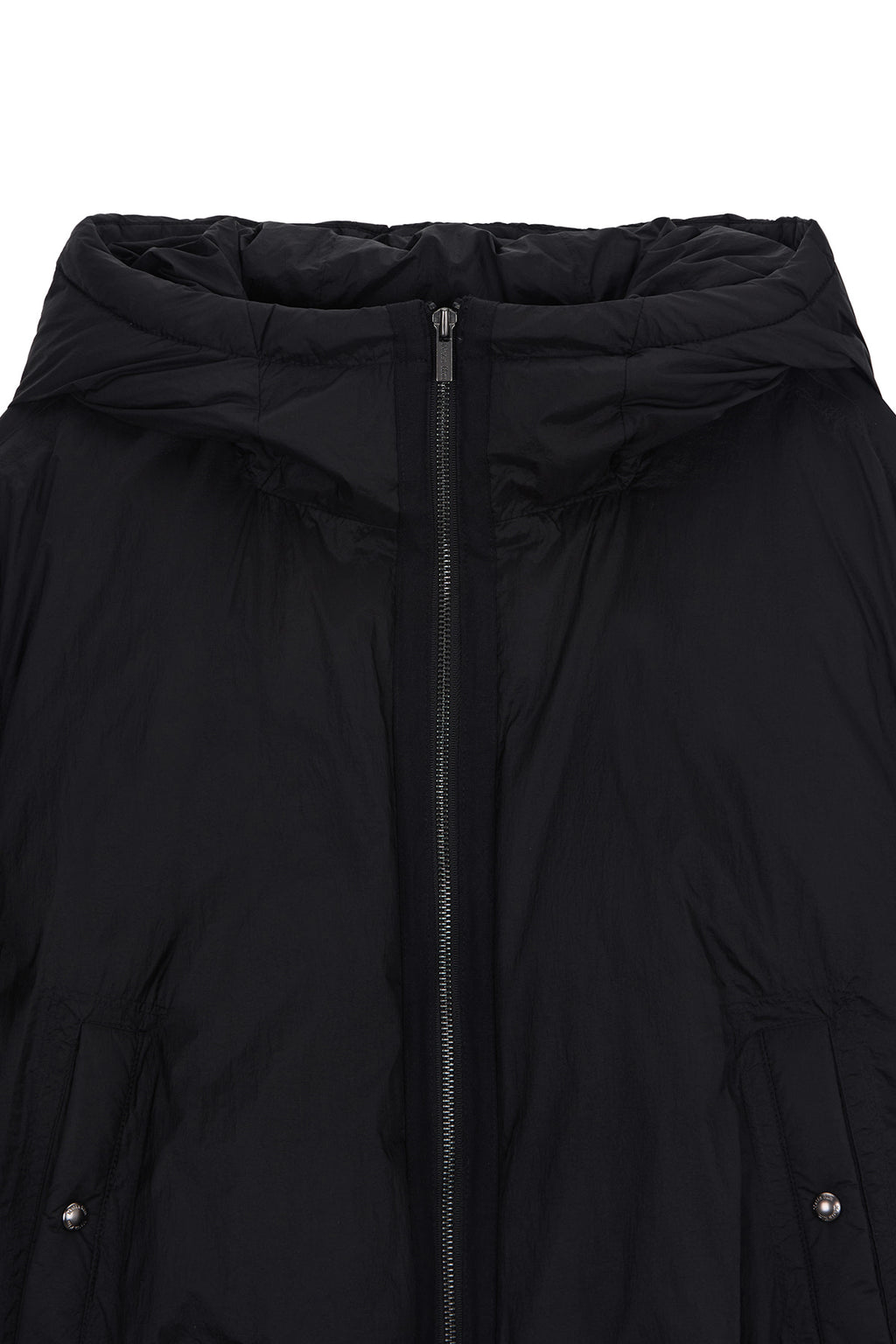 Matin Kim - Back Logo Hoody Short Down Jumper (Black) product image 4 | TRAB K-Fashion Australia