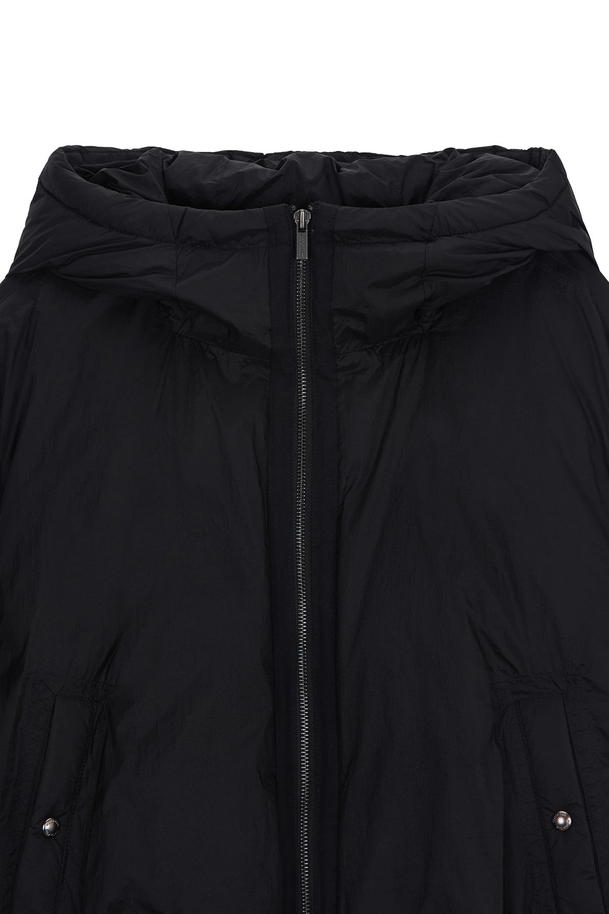 Matin Kim - Back Logo Hoody Short Down Jumper (Black) product image 4 | TRAB K-Fashion Australia