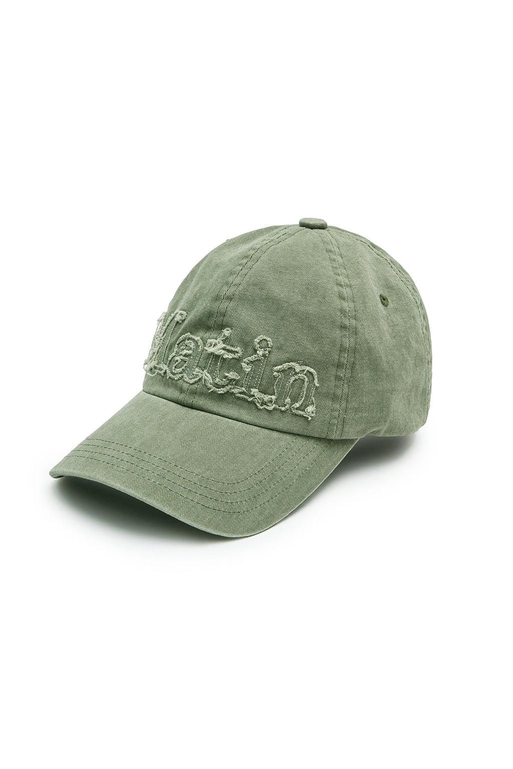 Matin Kim - Rough Cut Applique Ball Cap (Light Khaki) product image 2 | TRAB K-Fashion Australia