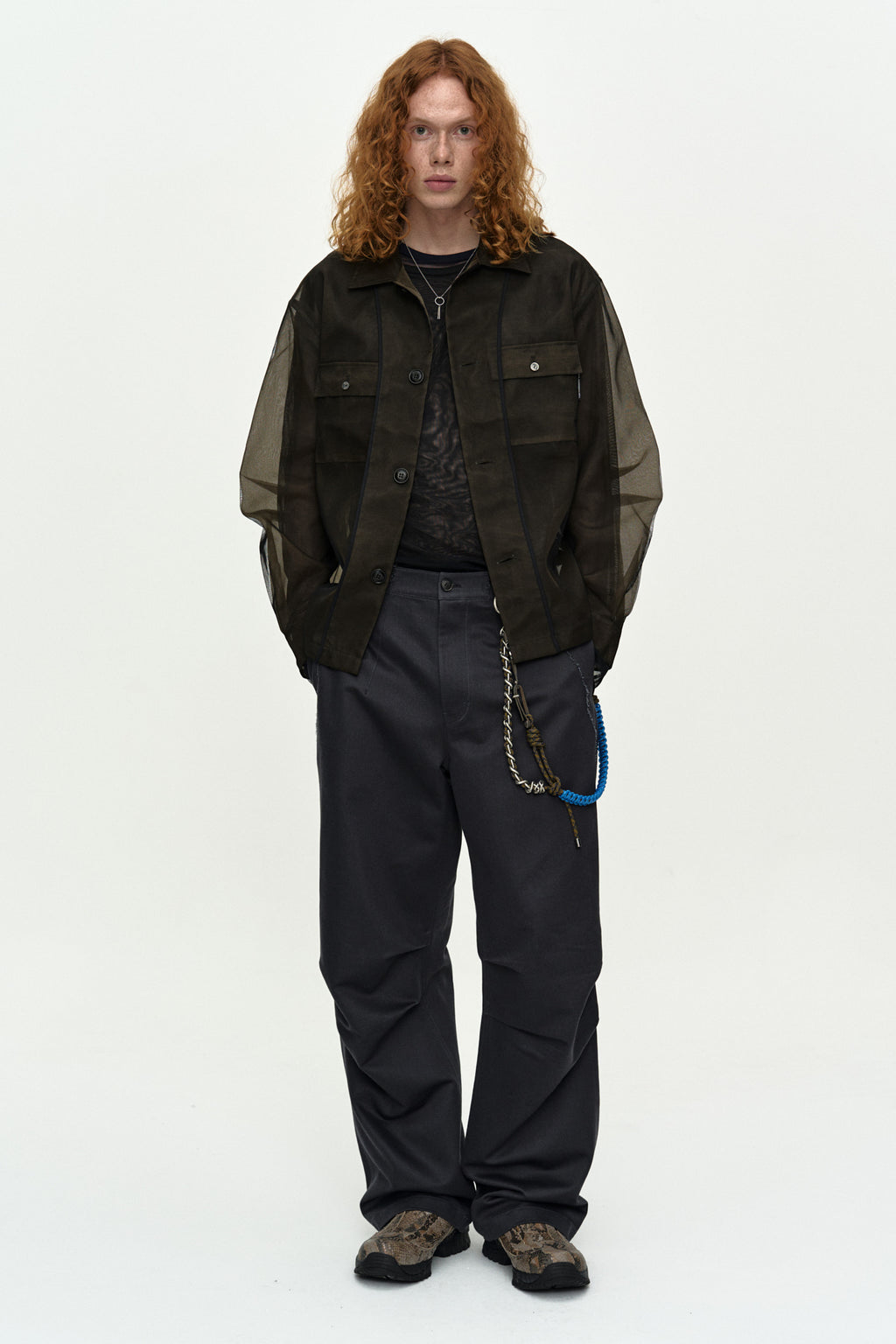 Andersson Bell - Karim Sheer Over Shirt (Brown) product image 8 | TRAB K-Fashion Australia