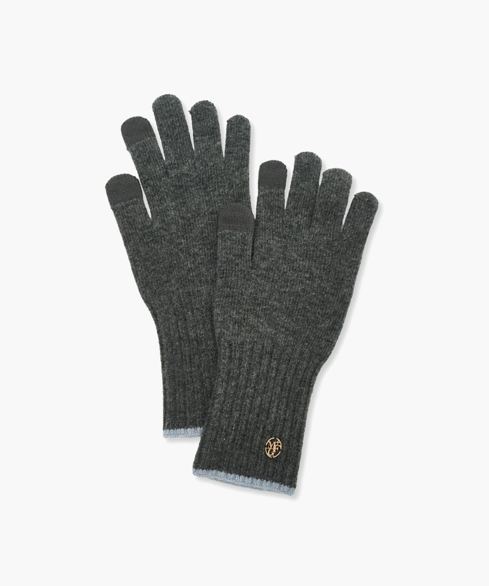 Marithe & Francois Girbaud - Circle Logo Long Glove (Charcoal) product image 1 | TRAB K-Fashion Australia