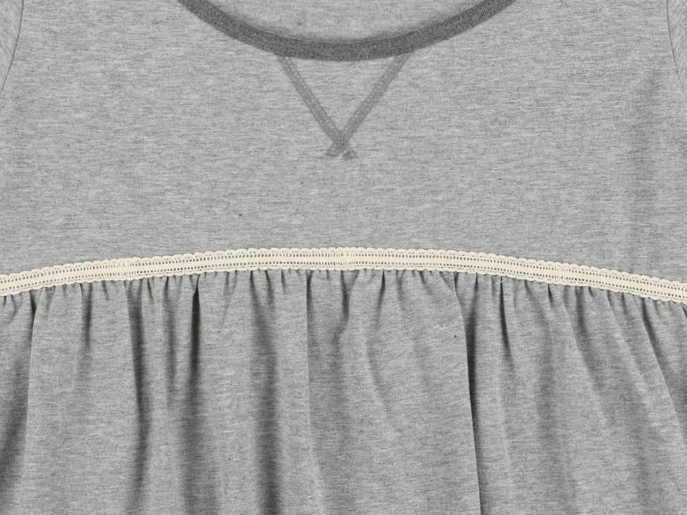 Coyseio - Lace Balloon T-Shirt (Melange Grey) product image 15 | TRAB K-Fashion Australia