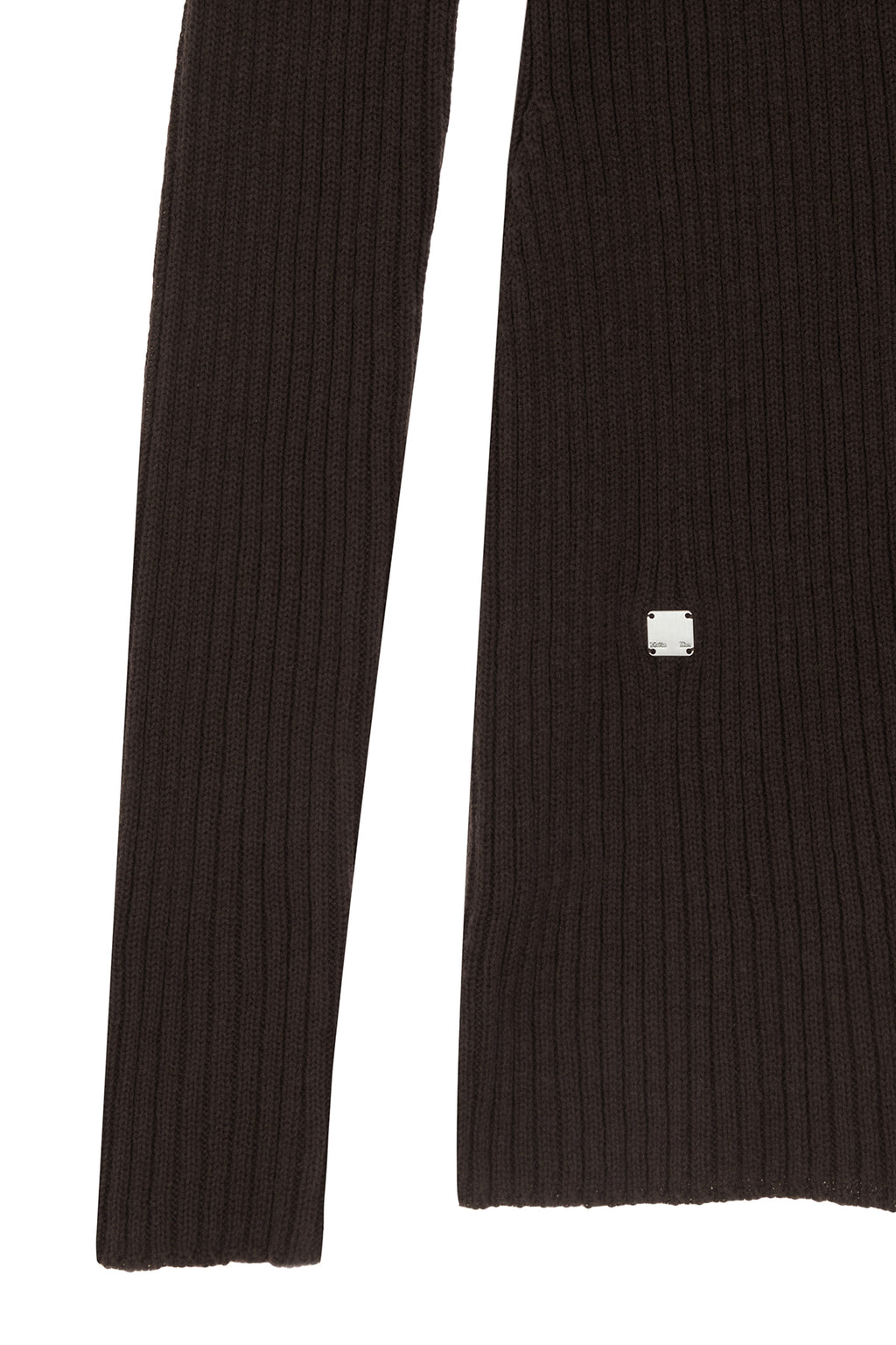 Matin Kim - One Shoulder Button Point Knit Dress (Dark Brown) product image 4 | TRAB K-Fashion Australia