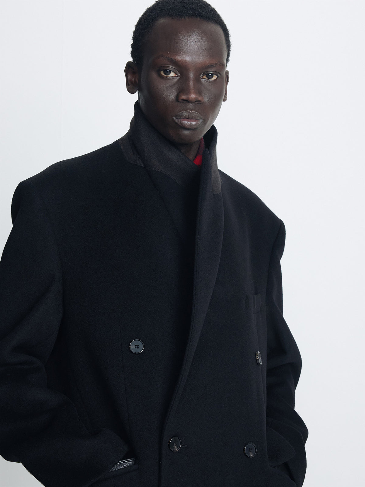 Tonywack - Wool And Cashmere Double-Breasted Coat (Black) product image 6 | TRAB K-Fashion Australia