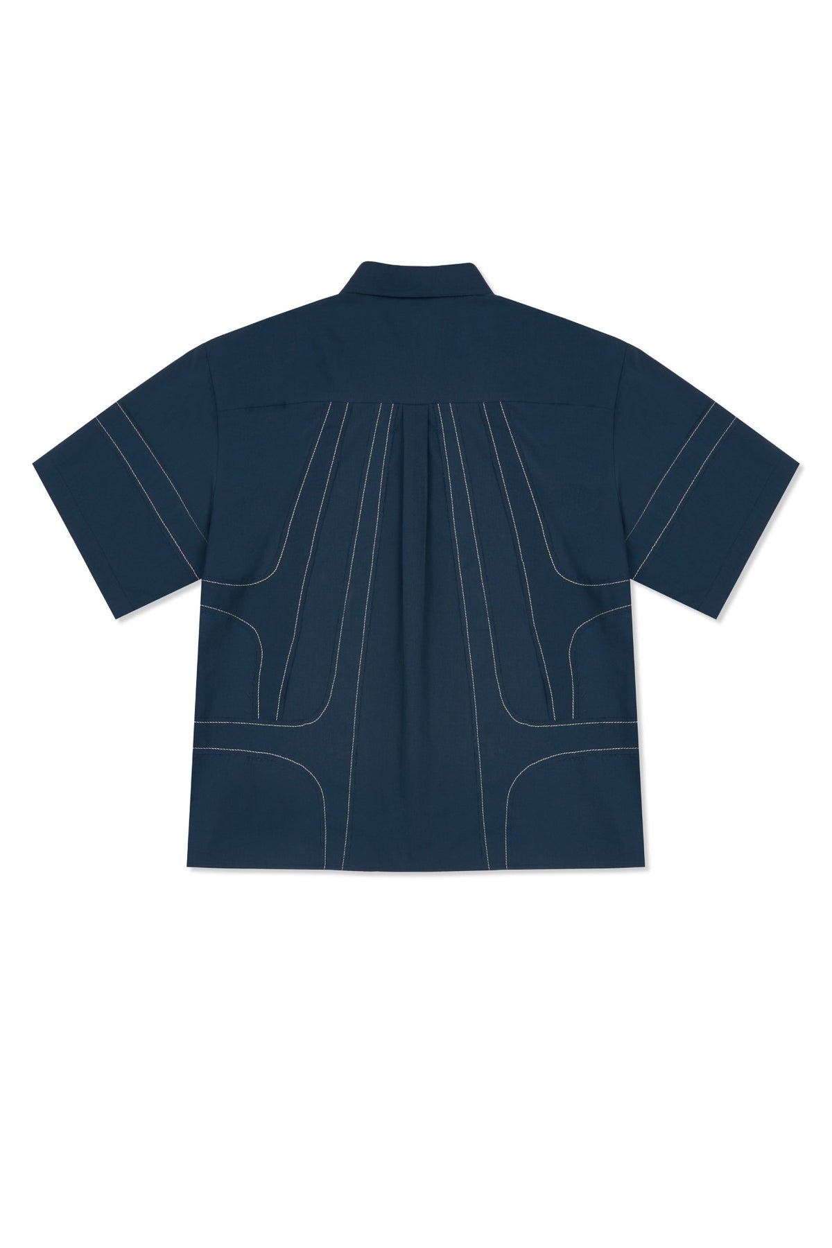 Ioedle - Streamline Short Sleeve Shirt (Navy) product image 4 | TRAB K-Fashion Australia