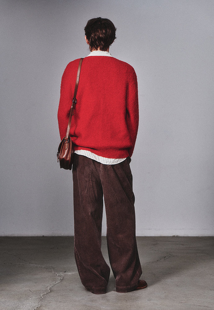 Art if acts - Mohair Round Neck Cardigan (Red) product image 3 | TRAB K-Fashion Australia