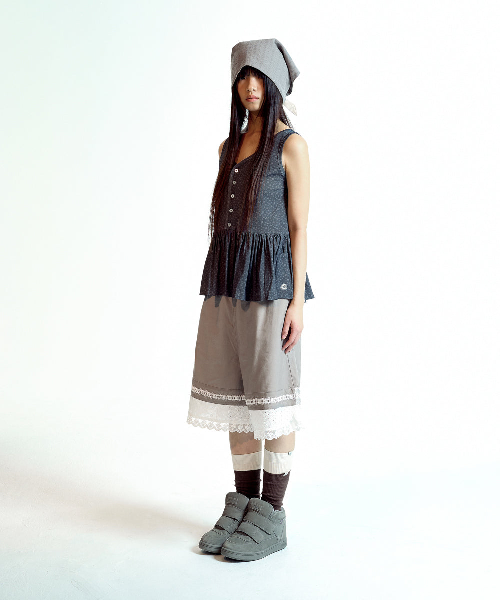 Coyseio - Dudu Ruffle Sleeveless (Charcoal) product image 8 | TRAB K-Fashion Australia