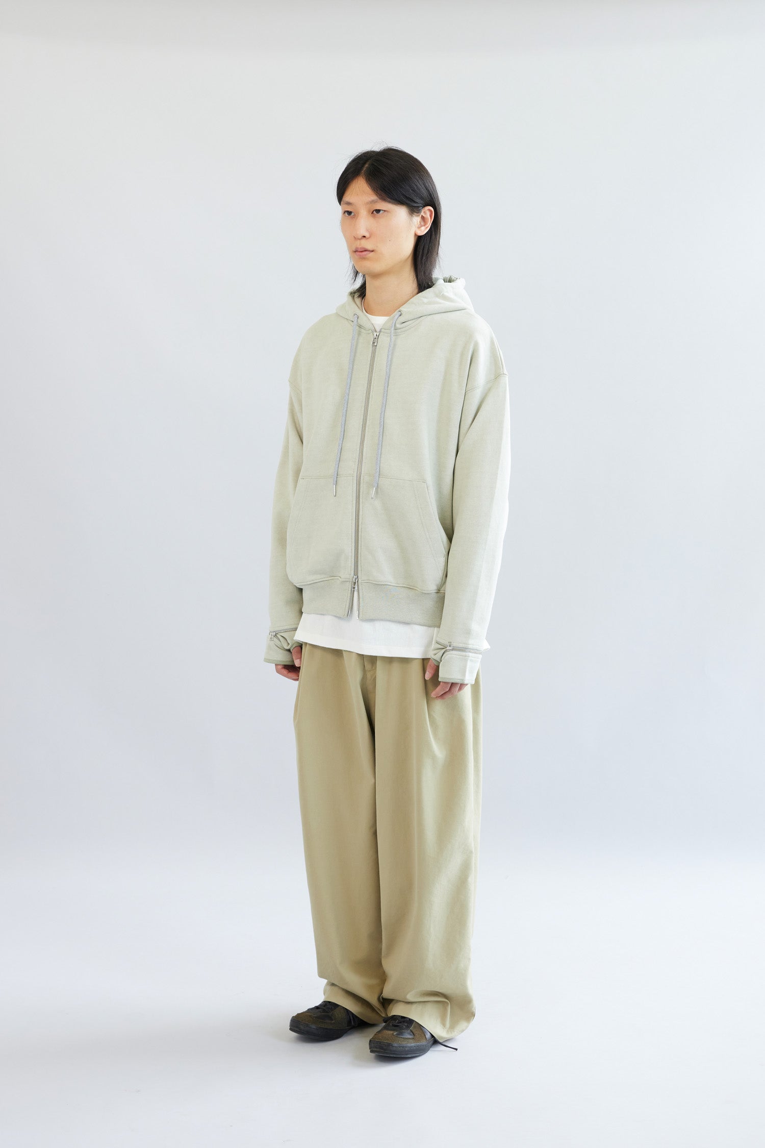 Hatchingroom - Boxer Zip Hoodie Pigment Dyed (Olive) product image 5 | TRAB K-Fashion Australia