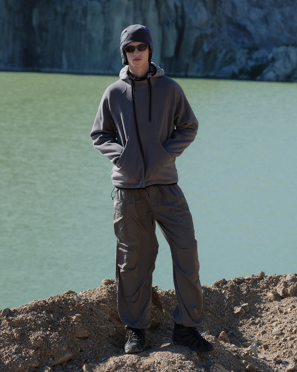 Eastlogue - Montane Waves Fleece Jacket (Gunmetal) product image 1 | TRAB K-Fashion Australia