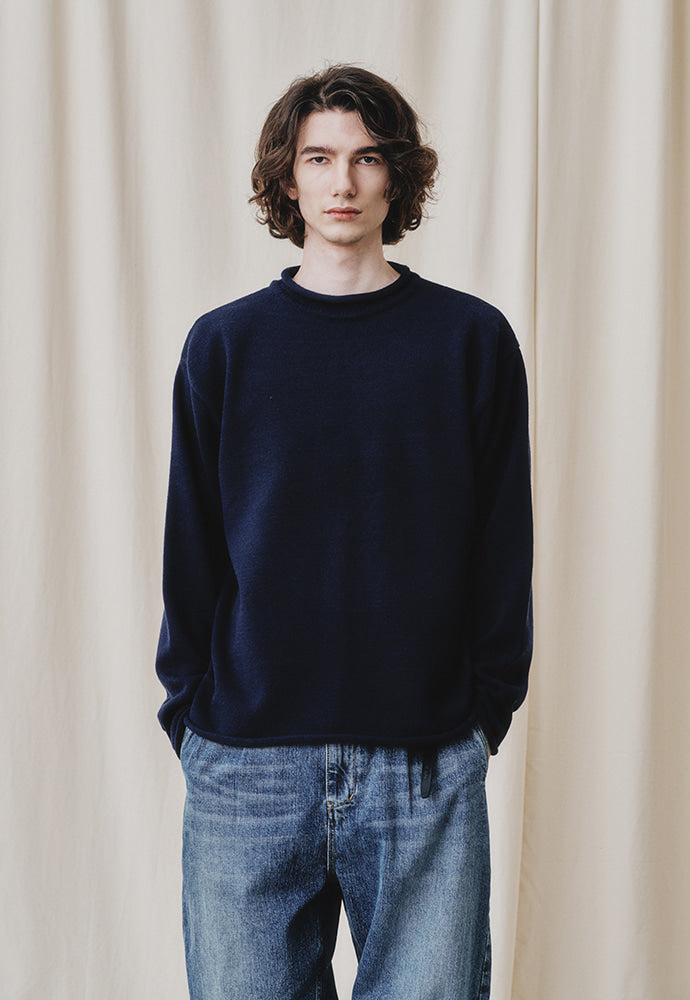 Art if acts - Ribbed Pullover Knit (Dark Navy) product image 5 | TRAB K-Fashion Australia