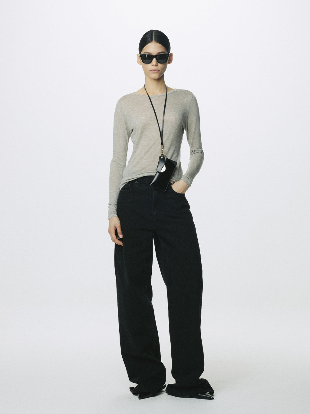Tonywack - Zipped Wide Leg Denim (Black) product image 1 | TRAB K-Fashion Australia