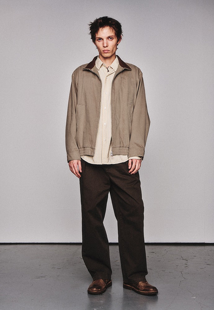 Art if acts - Washed Leather Collar Jacket (Beige) product image 1 | TRAB K-Fashion Australia