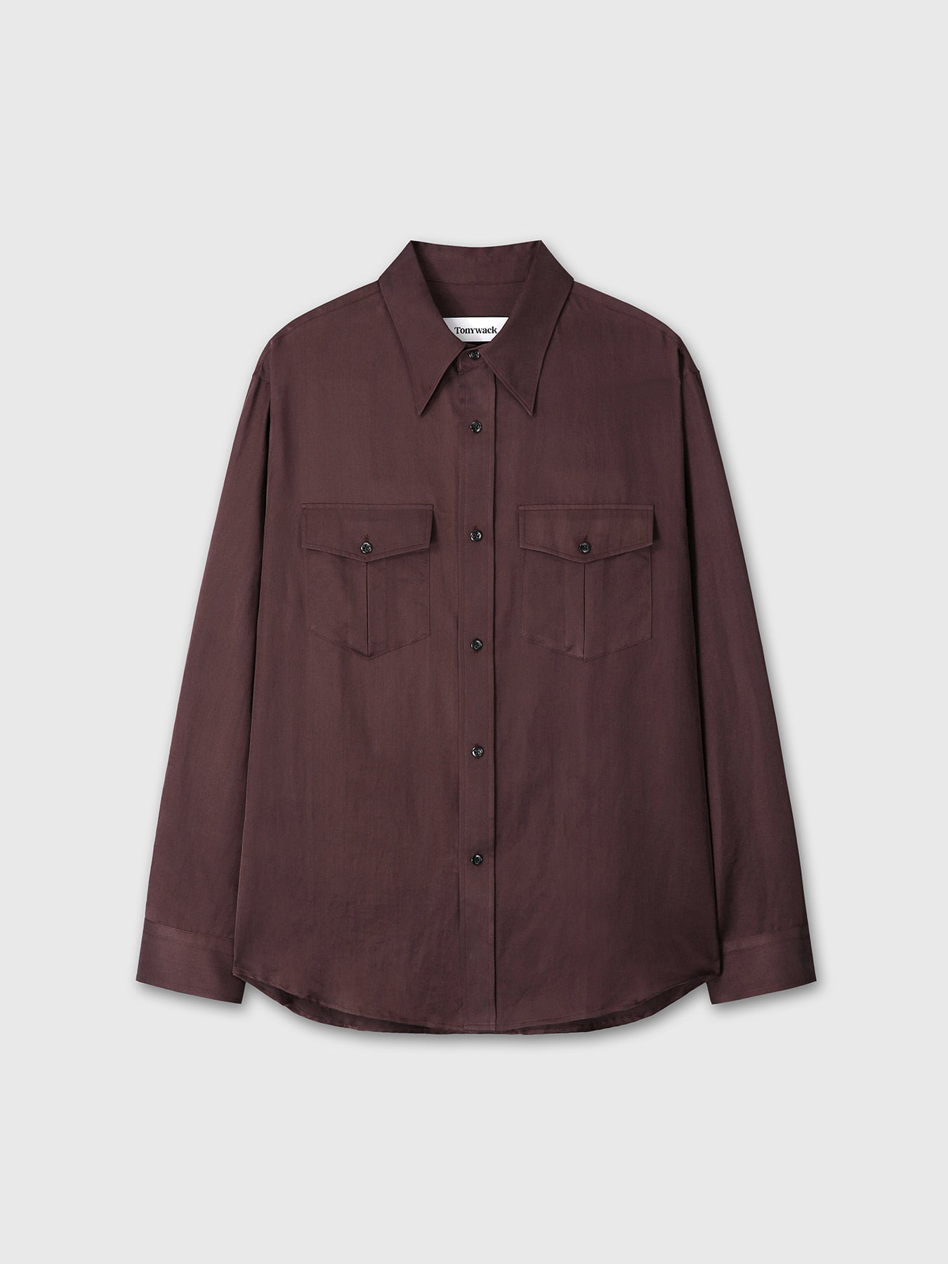 Tonywack - Silk Cotton Double Pocket Shirt (Vintage Maroon) product image 9 | TRAB K-Fashion Australia