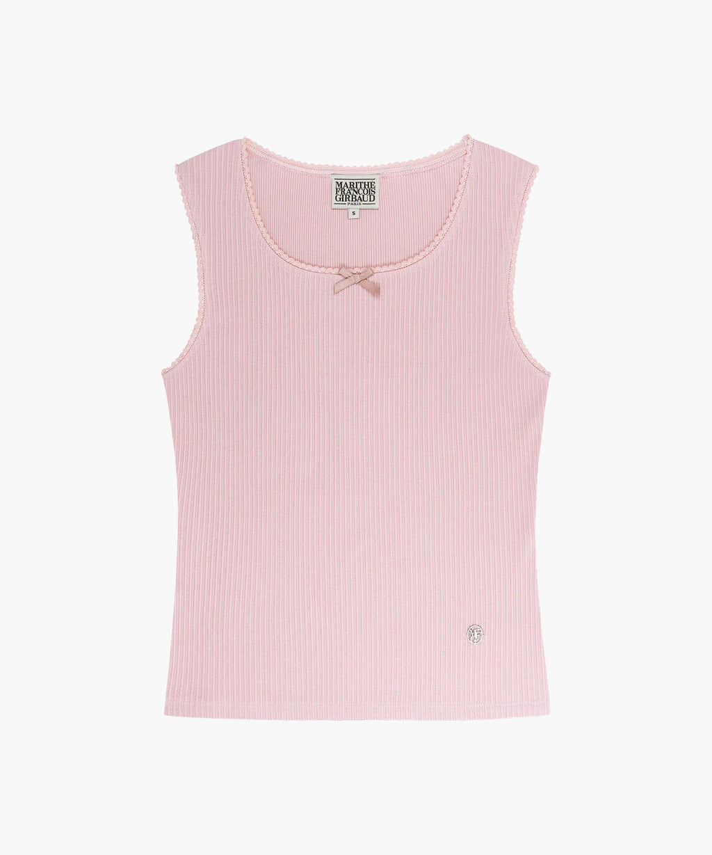 Marithe & Francois Girbaud - Lace Detail Sleeveless (Pink) product image 6 | TRAB K-Fashion Australia