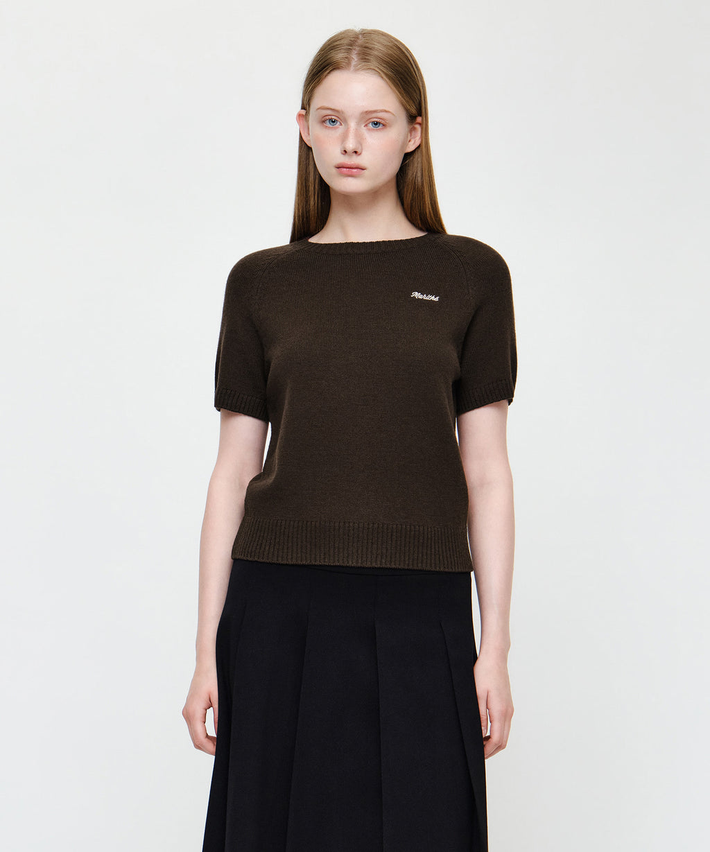 Marithe & Francois Girbaud - Small Classic Logo Nordic Cardigan Set Up (Brown) product image 6 | TRAB K-Fashion Australia