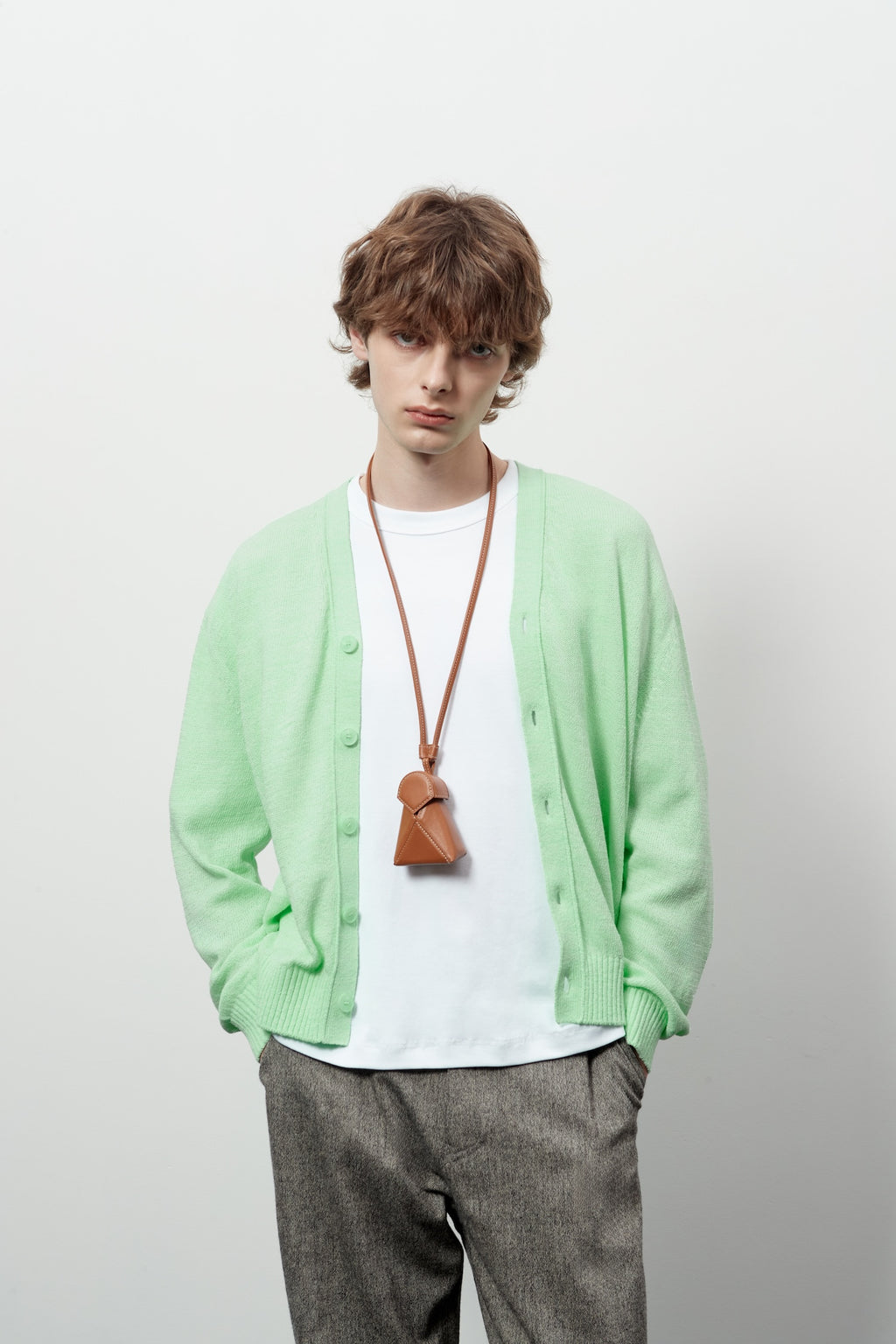 Stu - V- Neck Light Cardigan (Mint) product image 9 | TRAB K-Fashion Australia