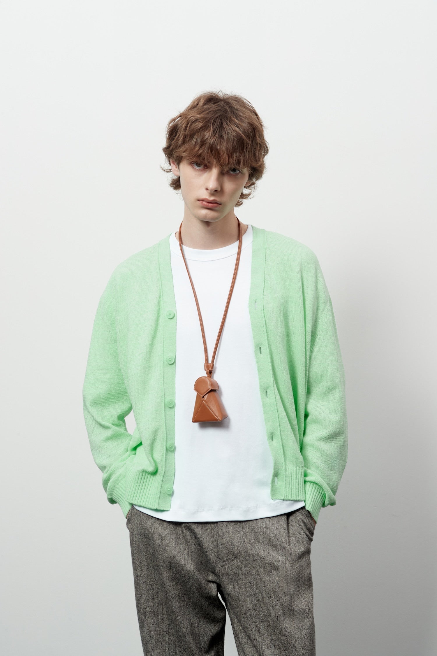 Stu - V- Neck Light Cardigan (Mint) product image 9 | TRAB K-Fashion Australia