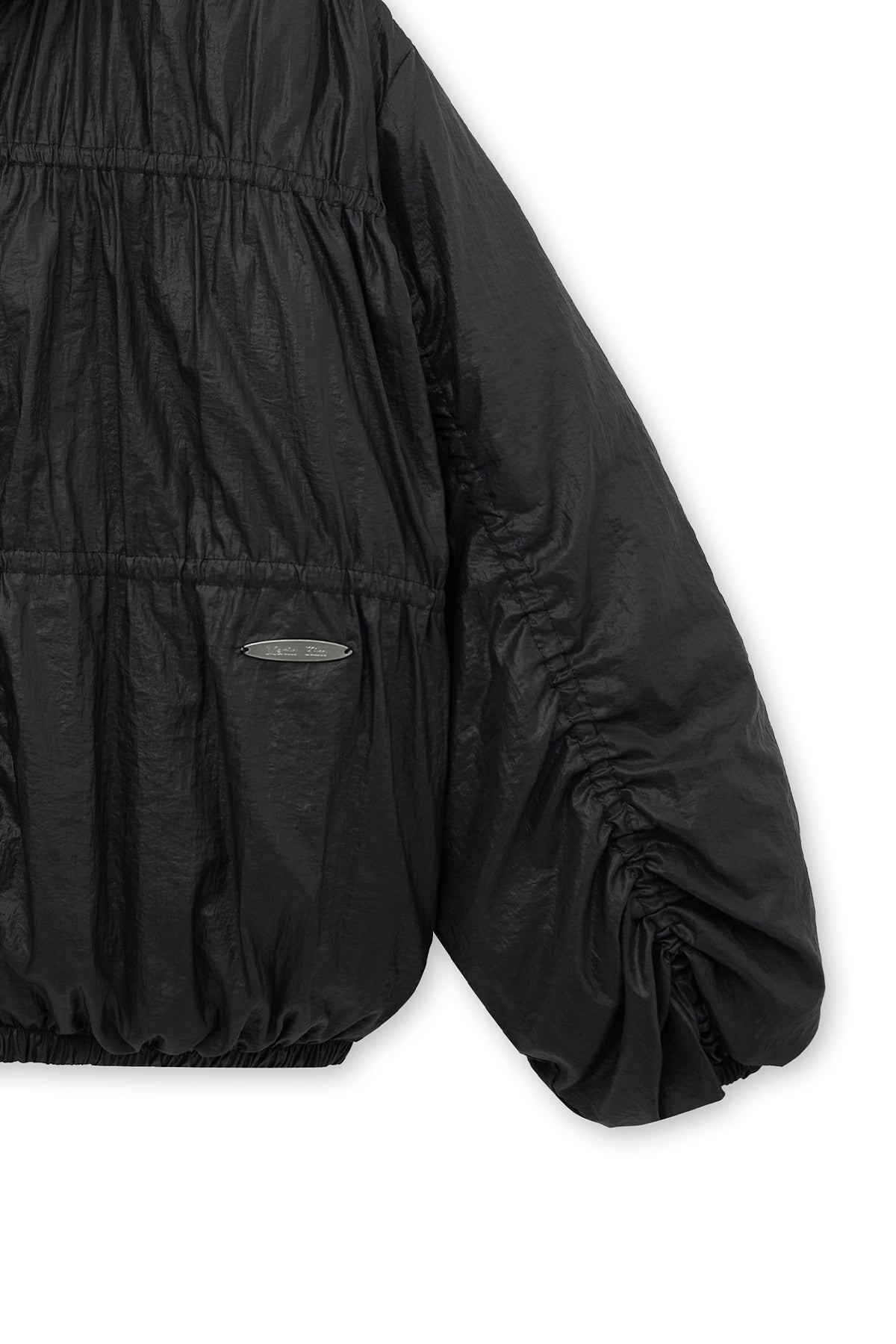 Matin Kim - High Neck Shirring Down Jumper (Black) product image 5 | TRAB K-Fashion Australia