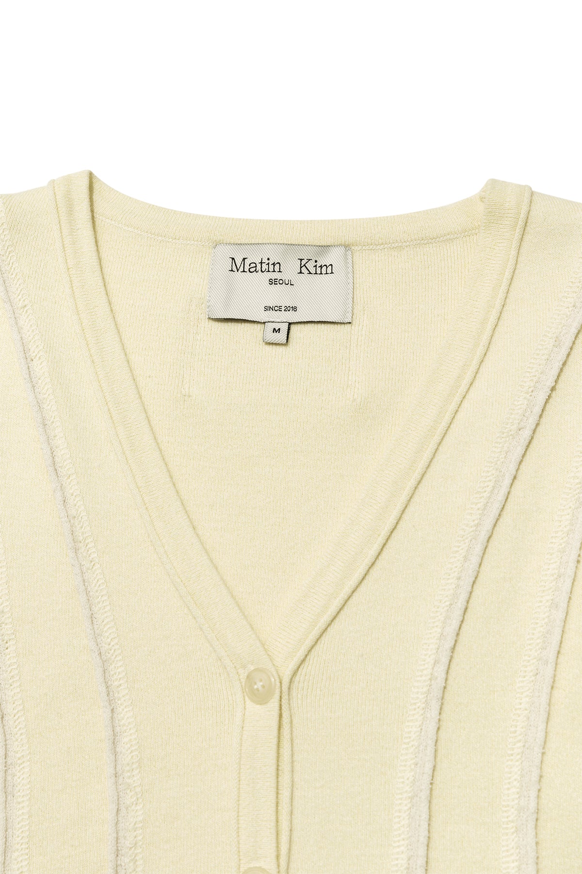 Matin Kim - Cut Line Slim Cardigan (Lime) product image 3 | TRAB K-Fashion Australia