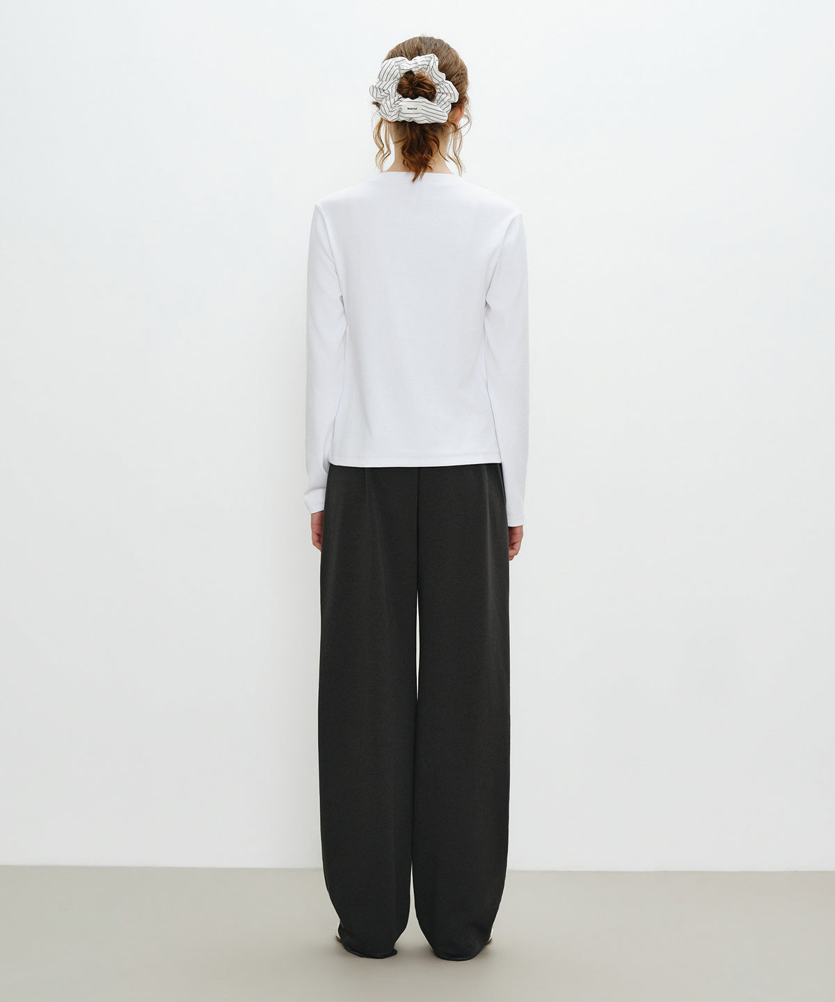 Marithe & Francois Girbaud - Basic Fold-over Sweat Pants (Charcoal) product image 6 | TRAB K-Fashion Australia