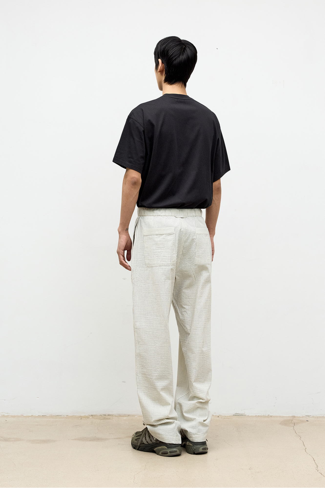 Coor - Stripe Cotton Lounge Pants (Ivory) product image 2 | TRAB K-Fashion Australia