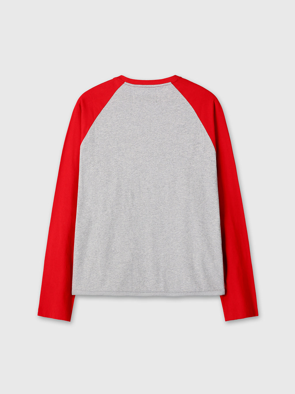 Tonywack - Washed Cotton Baseball Long Sleeve (Melange Grey/Red) product image 10 | TRAB K-Fashion Australia