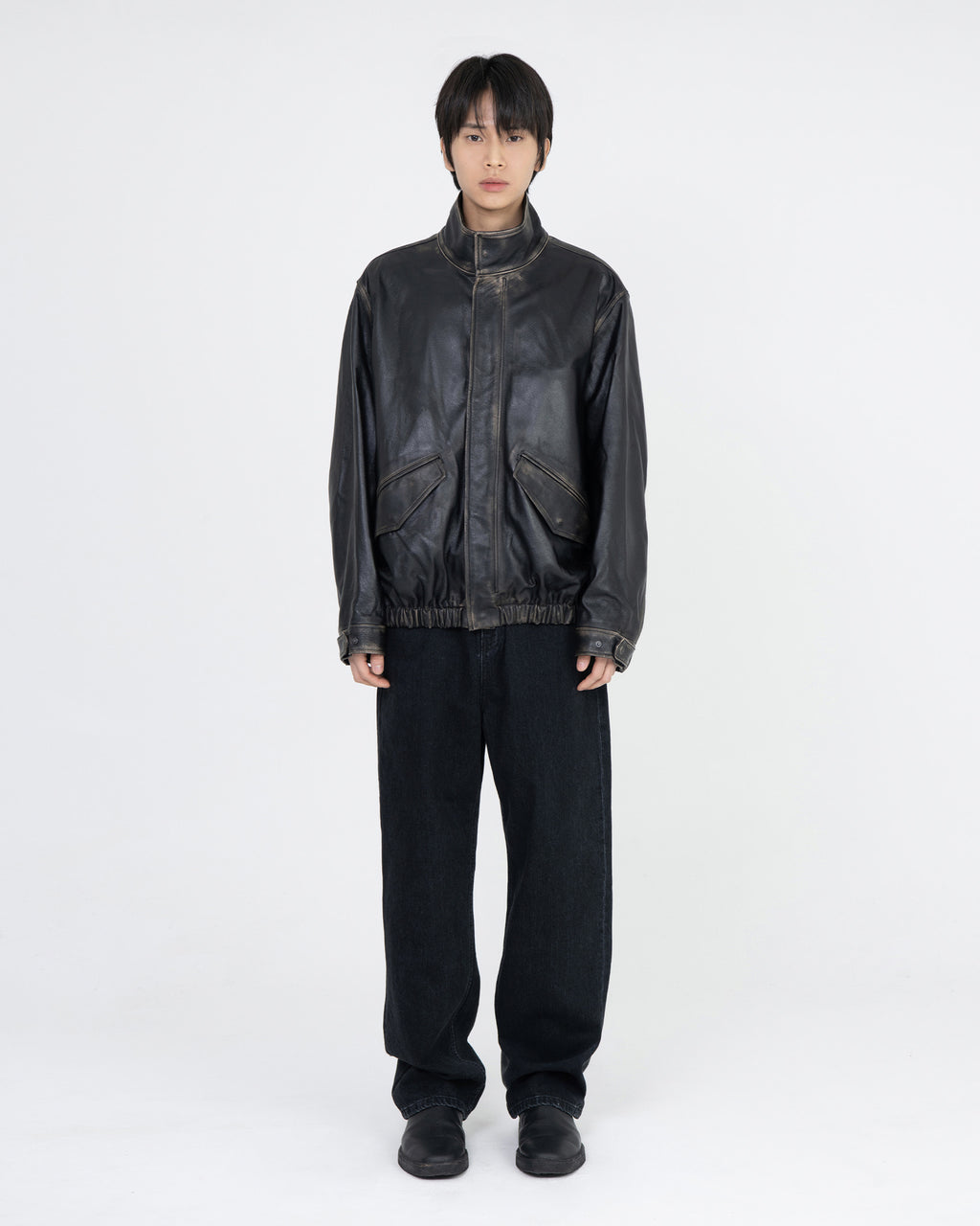 Brownyard - Leather Field Jacket (Black) product image 2 | TRAB K-Fashion Australia