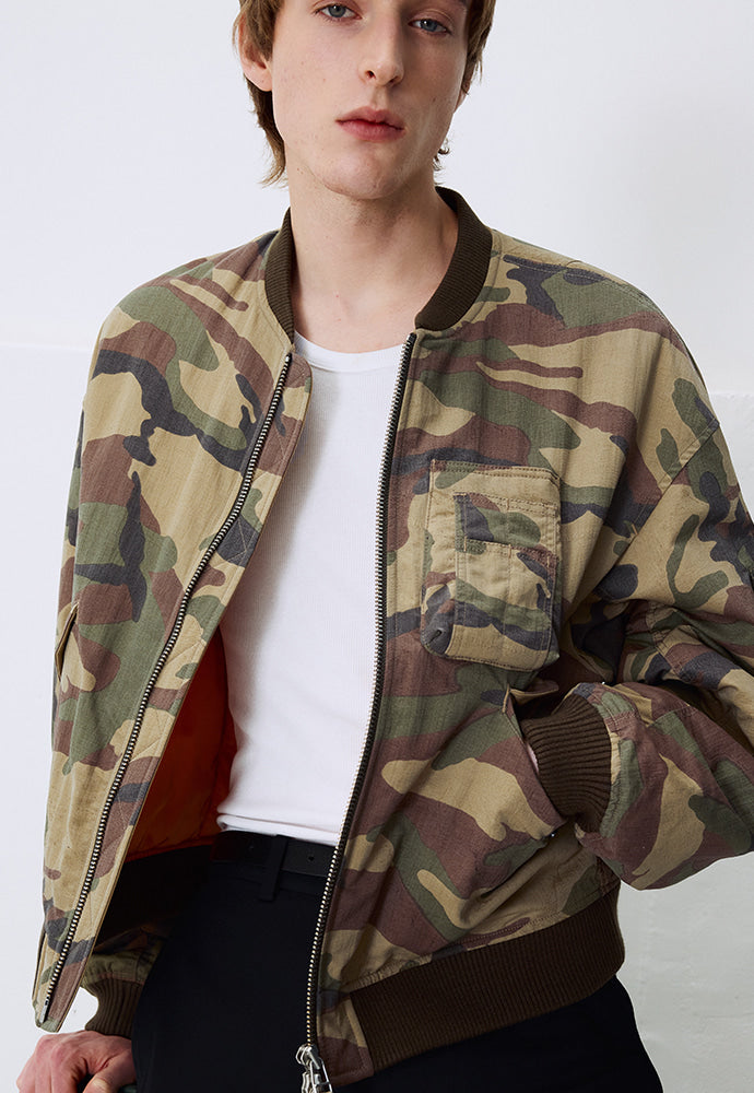 Tonywack - Camouflage Nylon Bomber (Beige/Green) product image 7 | TRAB K-Fashion Australia