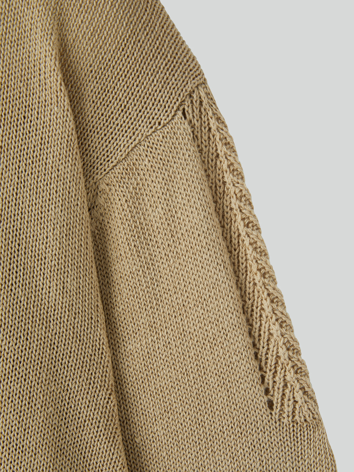 Recto - Waffle Collar Knit Top (Beige Khaki) product image 7 | TRAB K-Fashion Australia