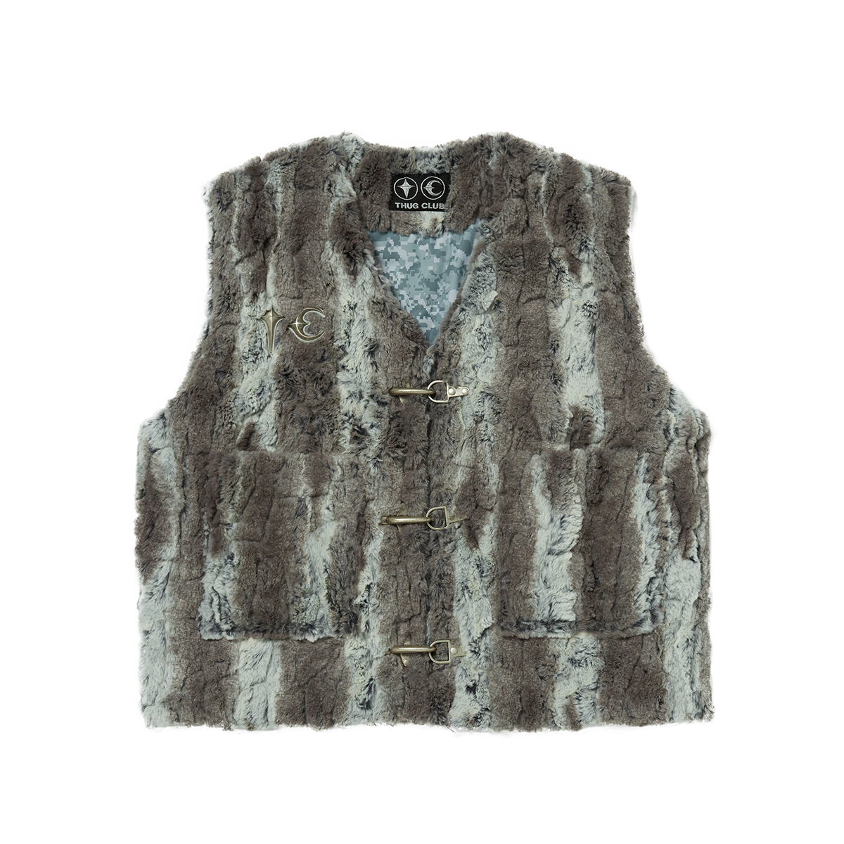 Thug Club - TC Skull Fur Vest (Ivory) product image 1 | TRAB K-Fashion Australia