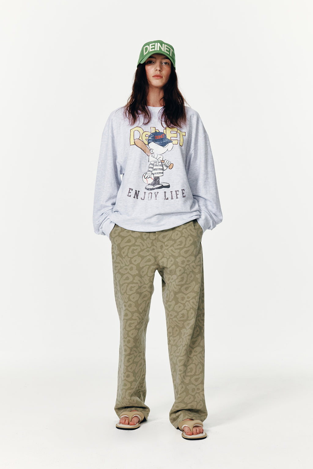 Deinet - Leopard Cotton Pants (Khaki) product image 8 | TRAB K-Fashion Australia