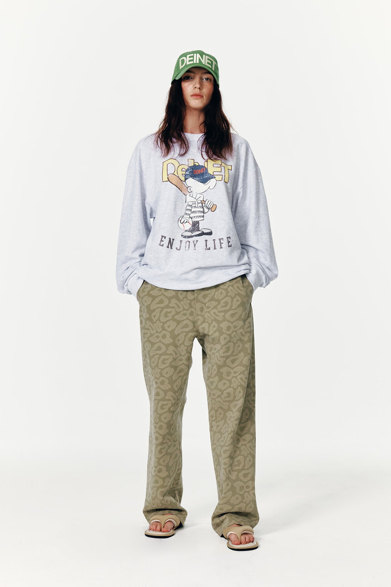 Deinet - Leopard Cotton Pants (Khaki) product image 8 | TRAB K-Fashion Australia