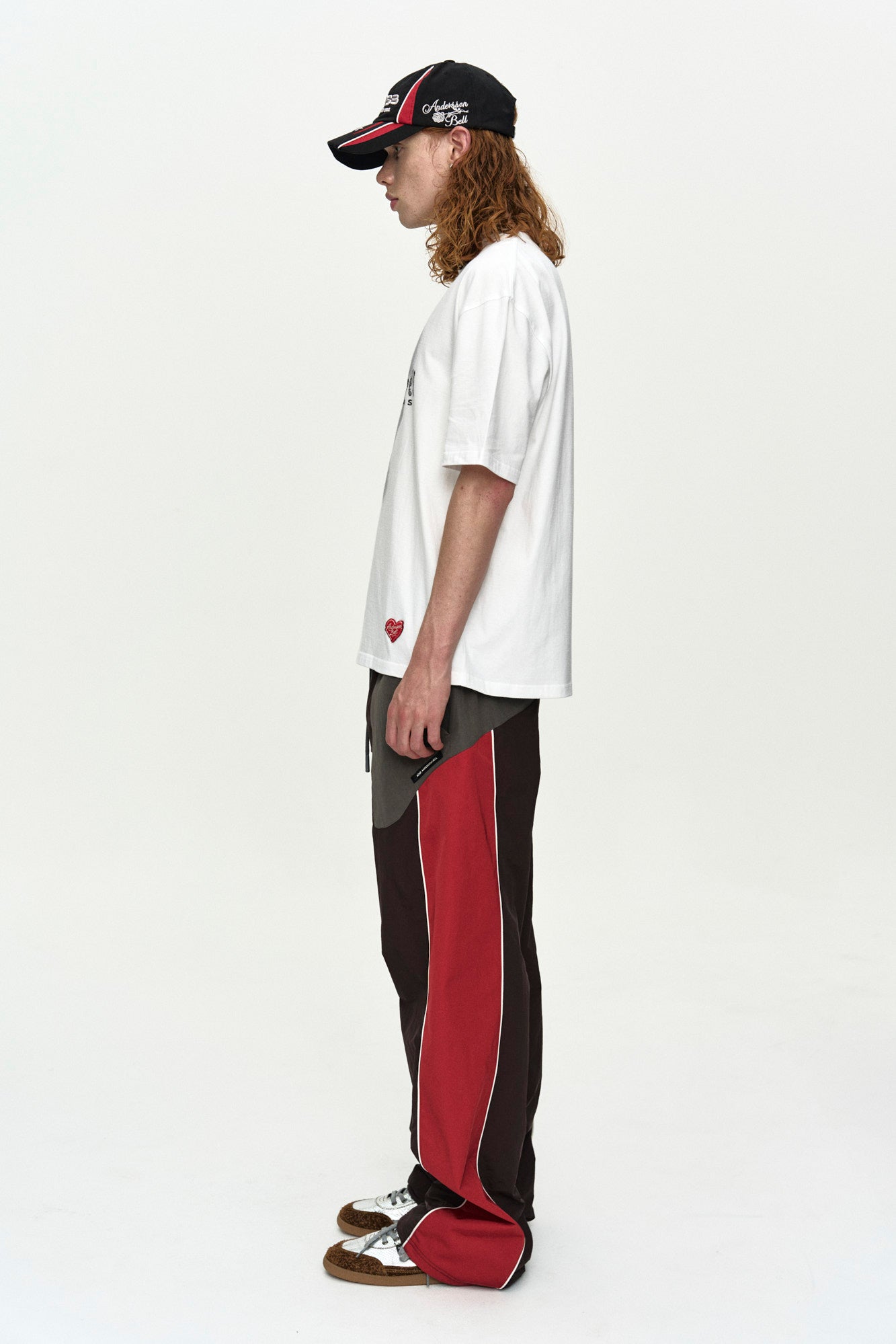 Andersson Bell - Unisex Color Block Nylon Track Pants (Red/Brown) product image 10 | TRAB K-Fashion Australia
