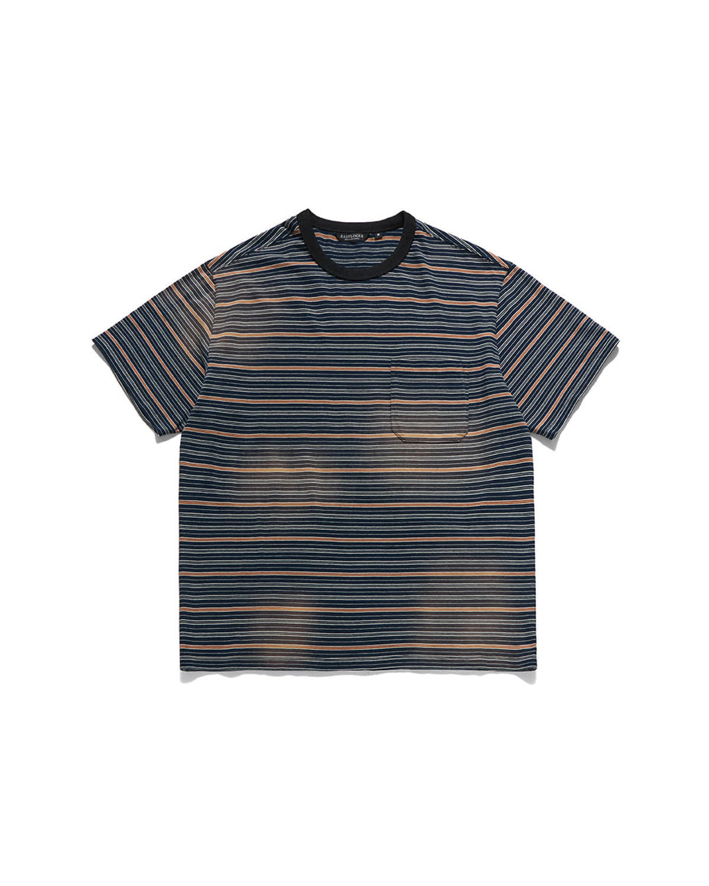 Eastlogue - Bleached Stripe T-shirts (Navy & Brown Stripe) product image 7 | TRAB K-Fashion Australia