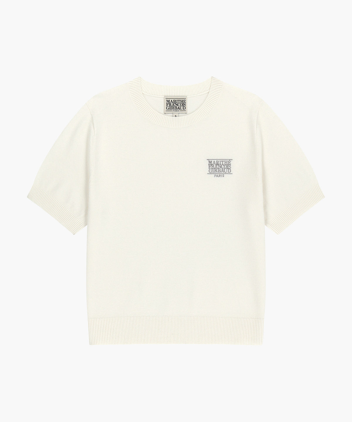 Marithe & Francois Girbaud - Small Classic Logo Half Knit Pullover (Ivory) product image 5 | TRAB K-Fashion Australia