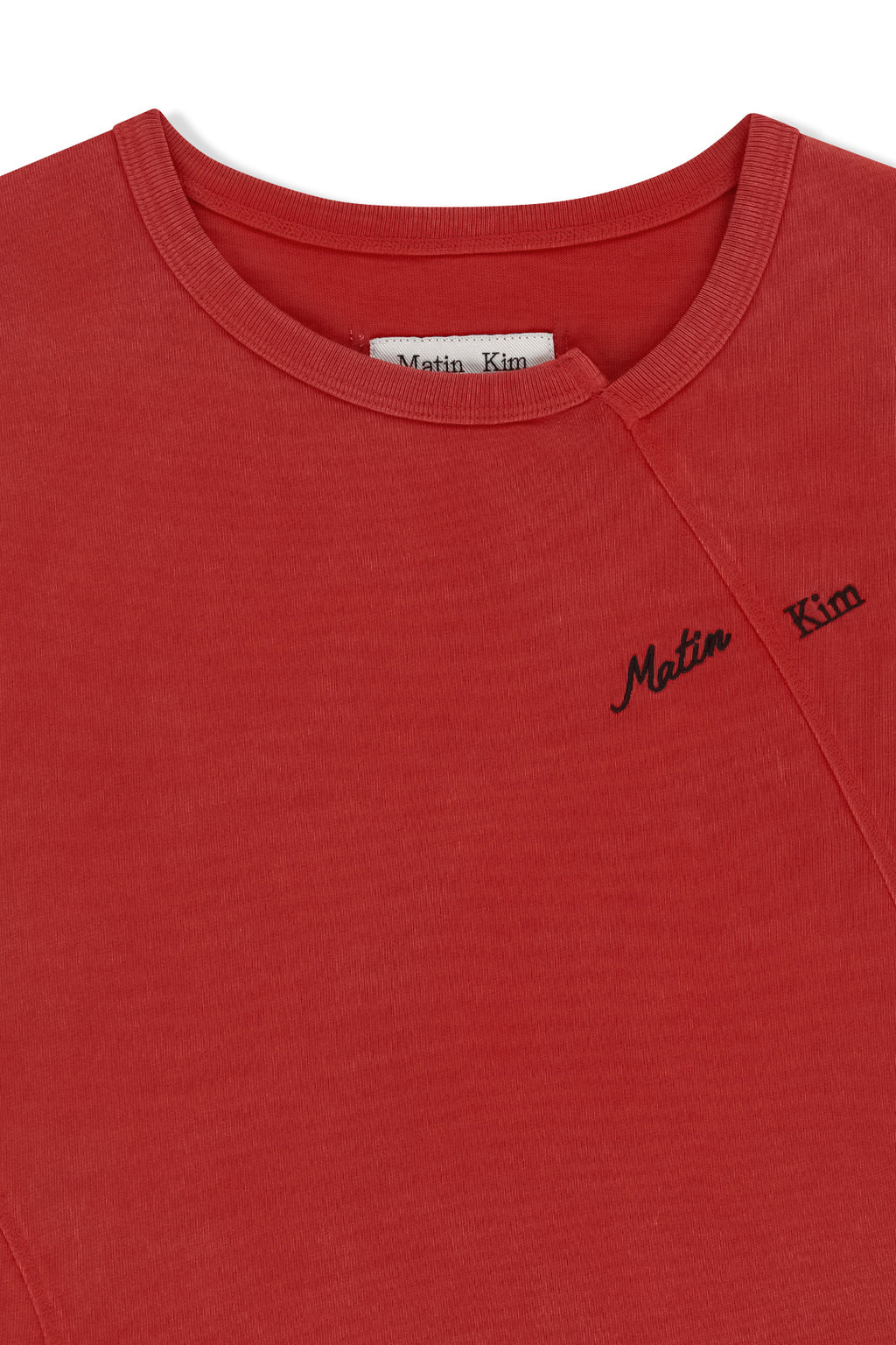 Matin Kim - Curved Cut Slim Top (Red) product image 3 | TRAB K-Fashion Australia