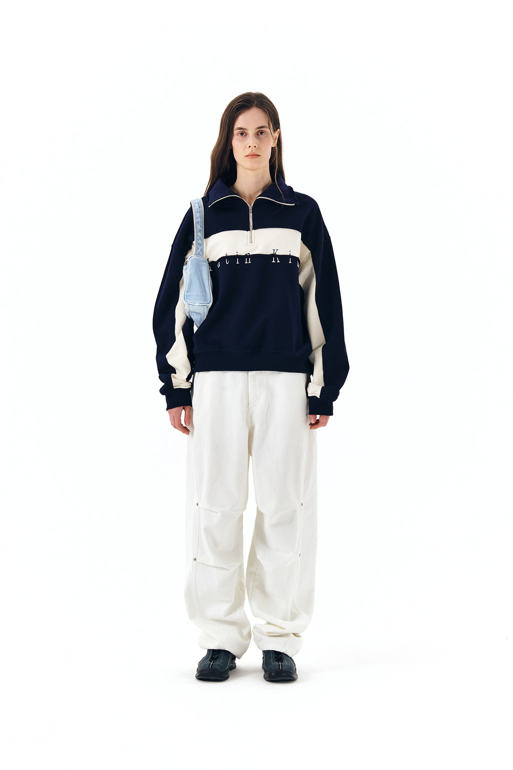 Matin Kim - Color Volume Denim Pants (White) product image 5 | TRAB K-Fashion Australia