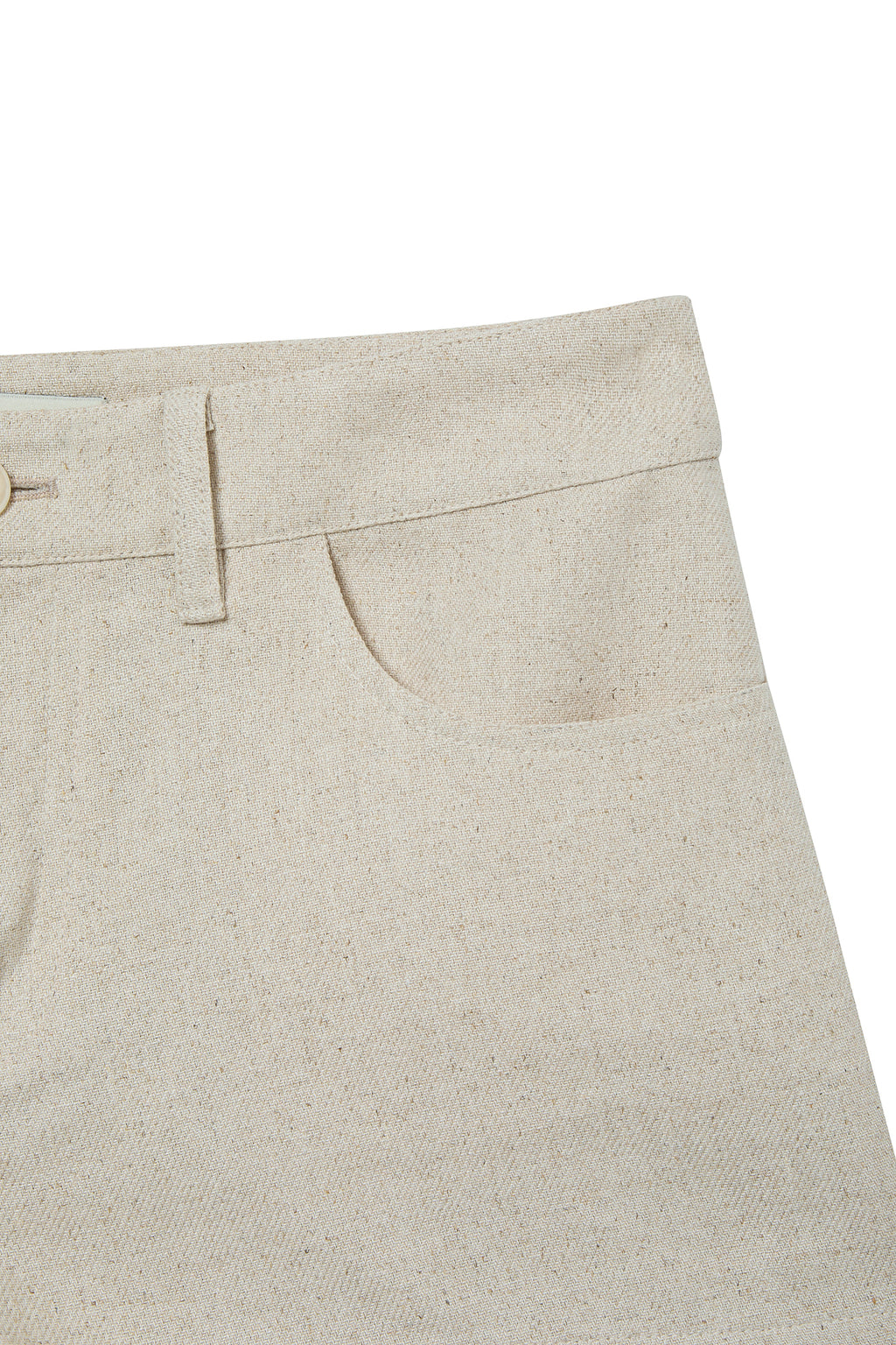 Deinet - Deinet D Logo Linen Shorts (Beige) product image 3 | TRAB K-Fashion Australia