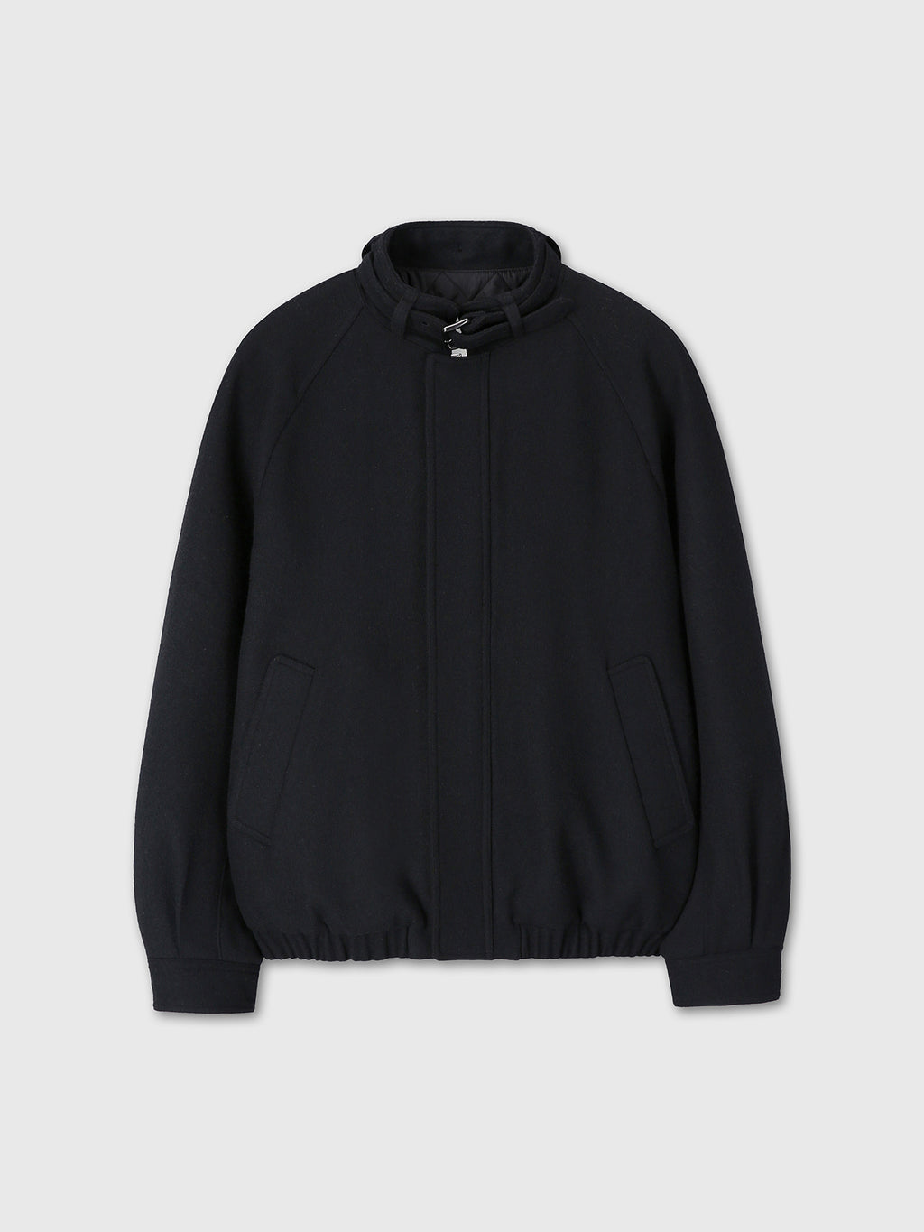 Tonywack - Wool Flannel Belted Stand Collar Bomber (Black) product image 9 | TRAB K-Fashion Australia